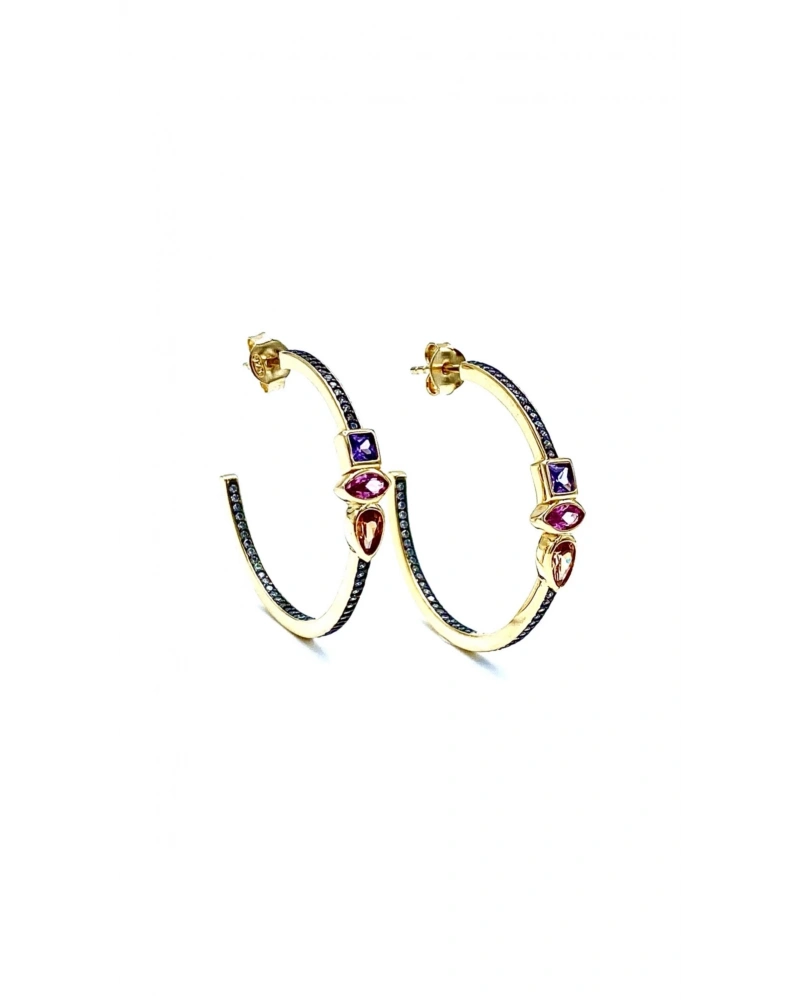 Pembe Markiz Halka Küpe