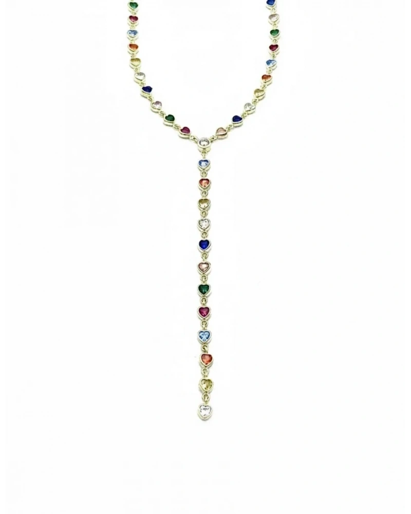 Rainbow Kalp Y Kolye