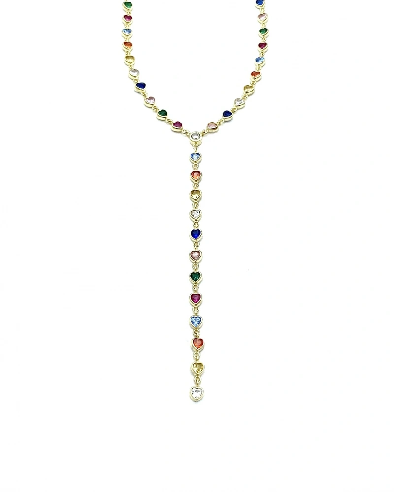 Rainbow Kalp Y Kolye