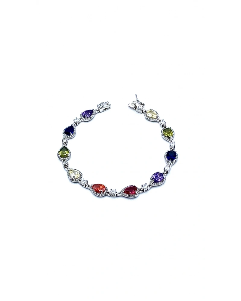 Rainbow Kenarlı Damla Suyolu Bileklik