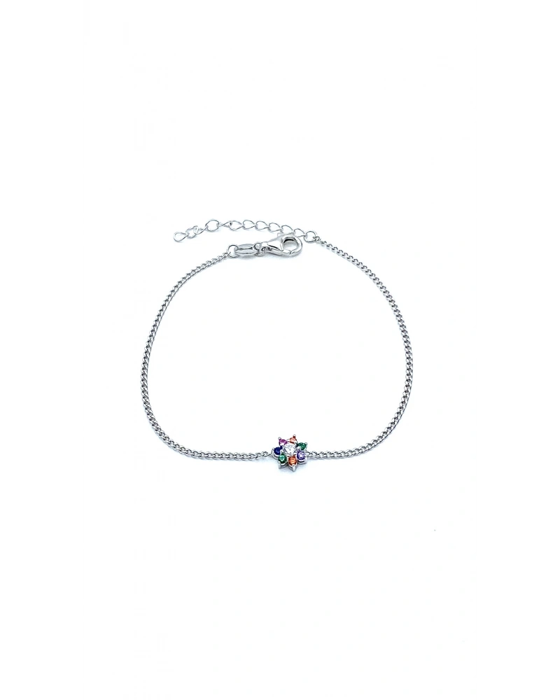 Rainbow Yıldız Çiçek Zincir Bileklik