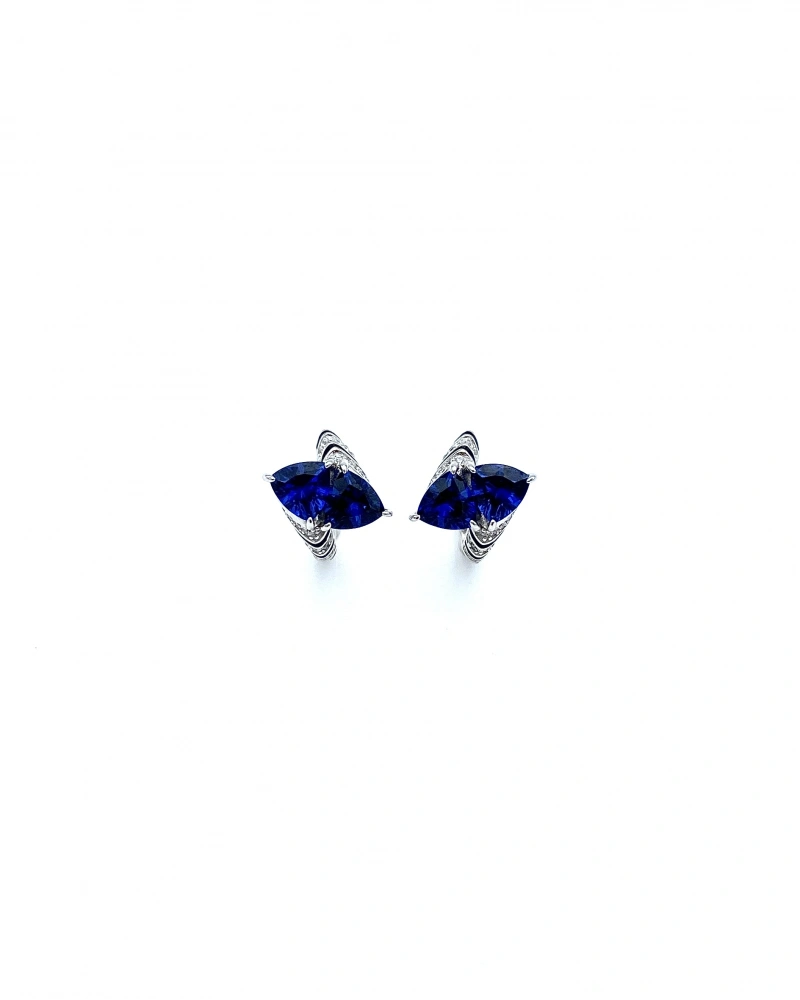 Safir Tri Zebra Küpe
