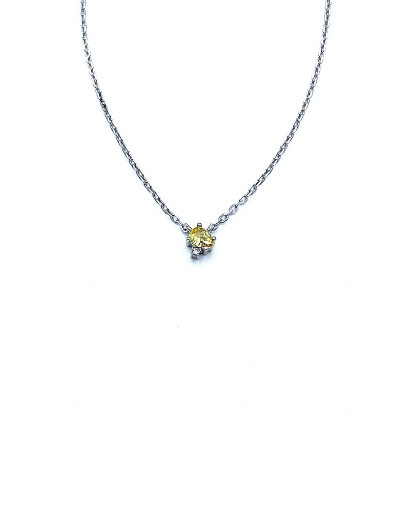 Sarı Mini Damla Kolye