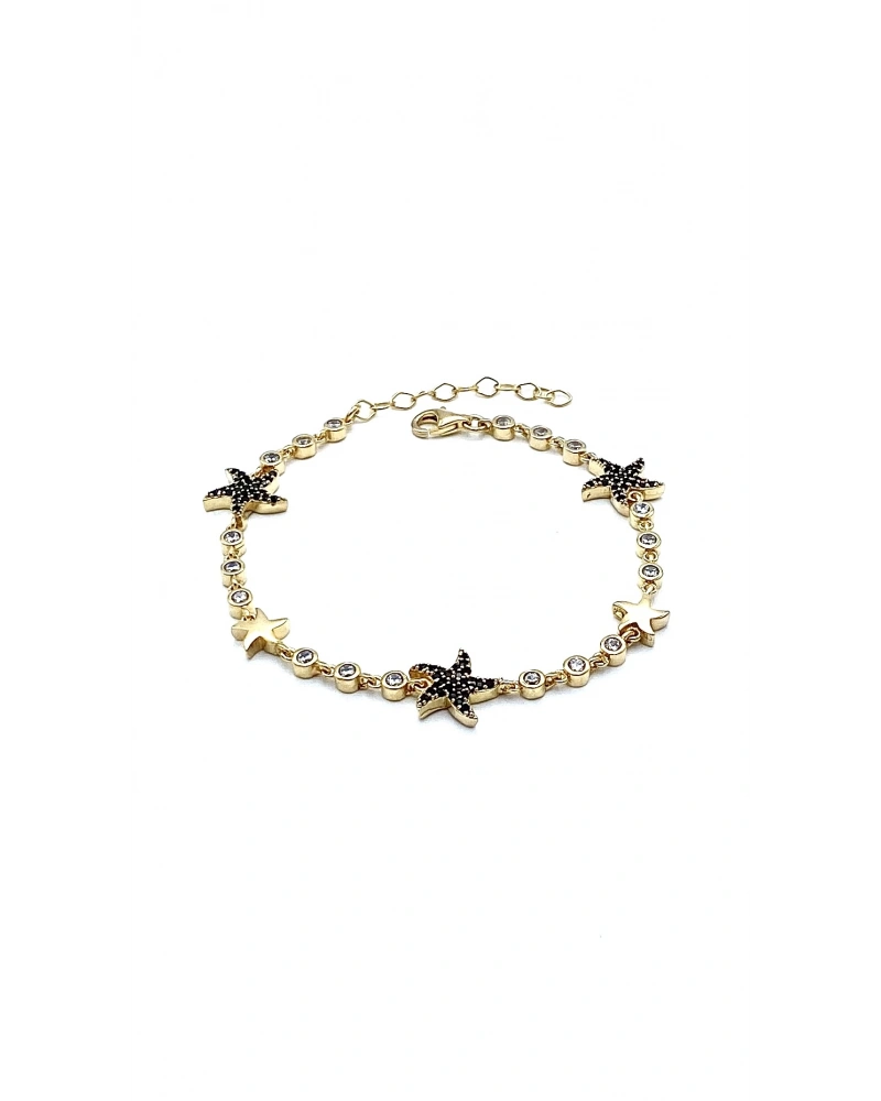 Siyah Taşlı Yıldız Zincir