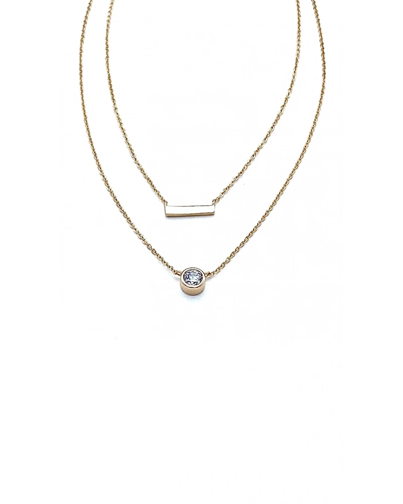 Sophie Çucuk Tektaş İkili Kolye