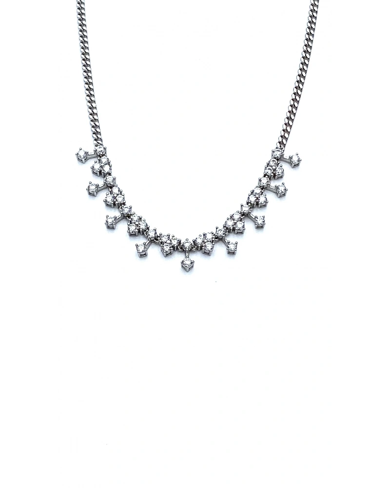 Taşlı 3 Dot Forse Zincir Kolye