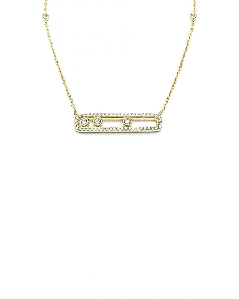 Taşlı Plaka Messi Kolye