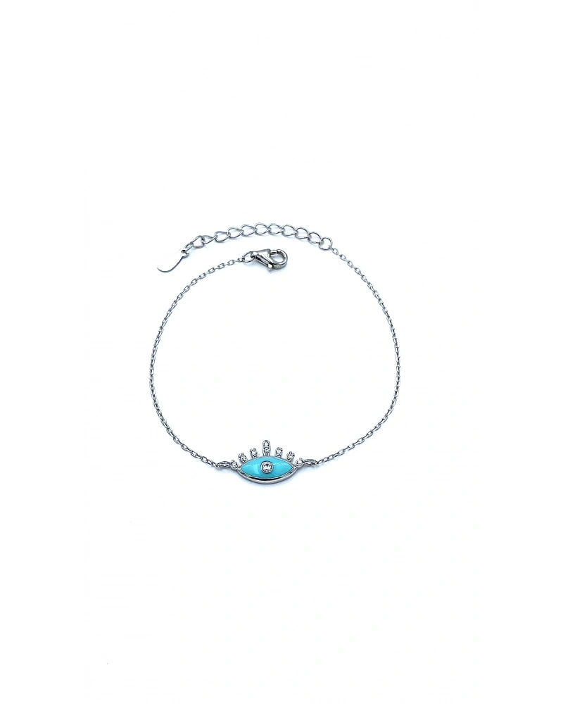 Turkuaz Mine Göz Bileklik
