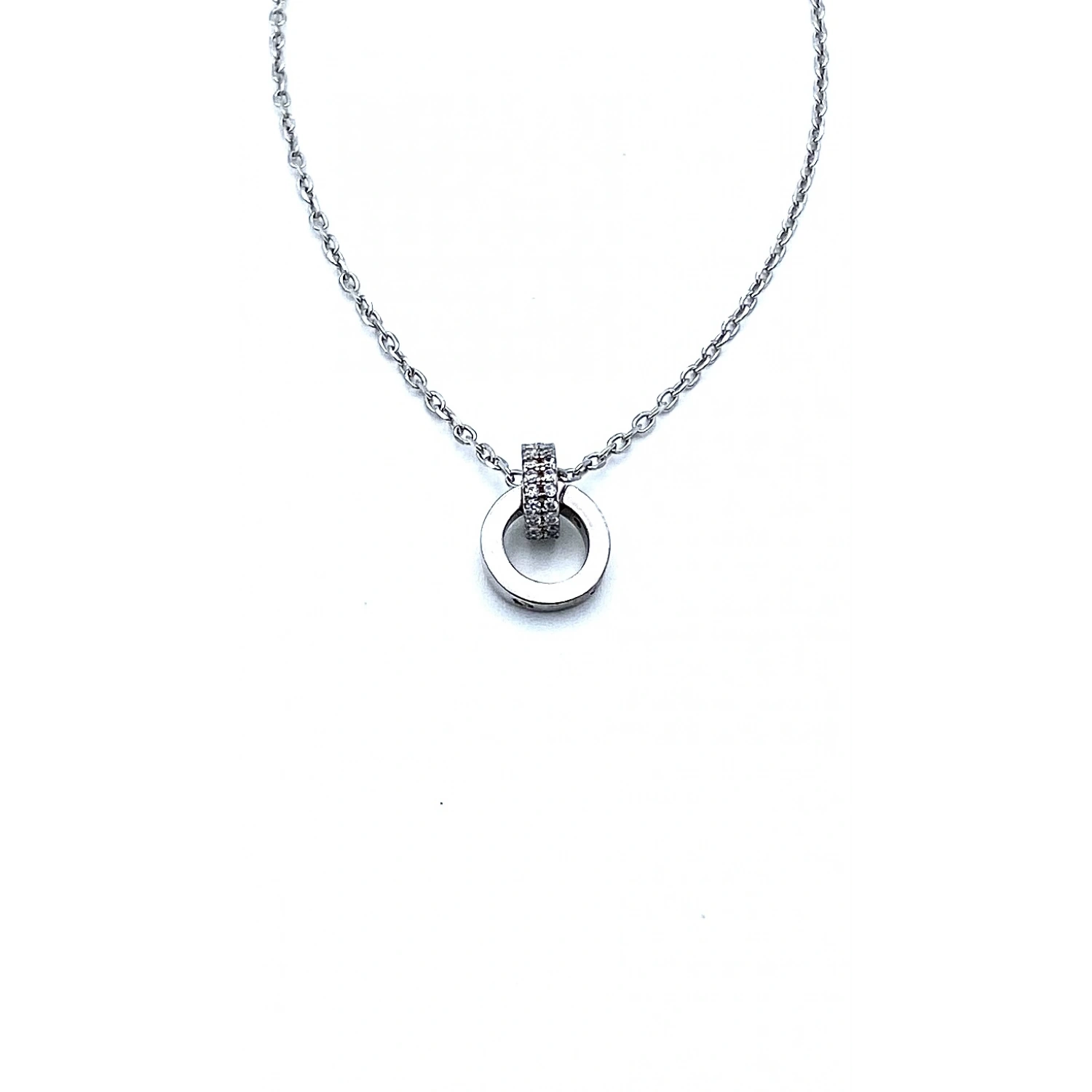 2 Halka Carti İçiçe Kolye