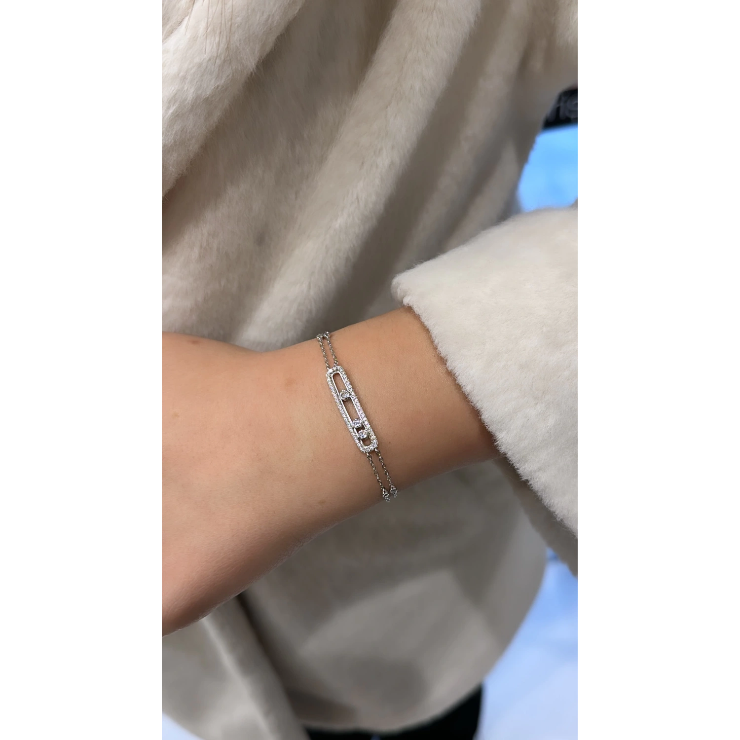 Taşlı Plaka Messi 2 Zincir Bileklik