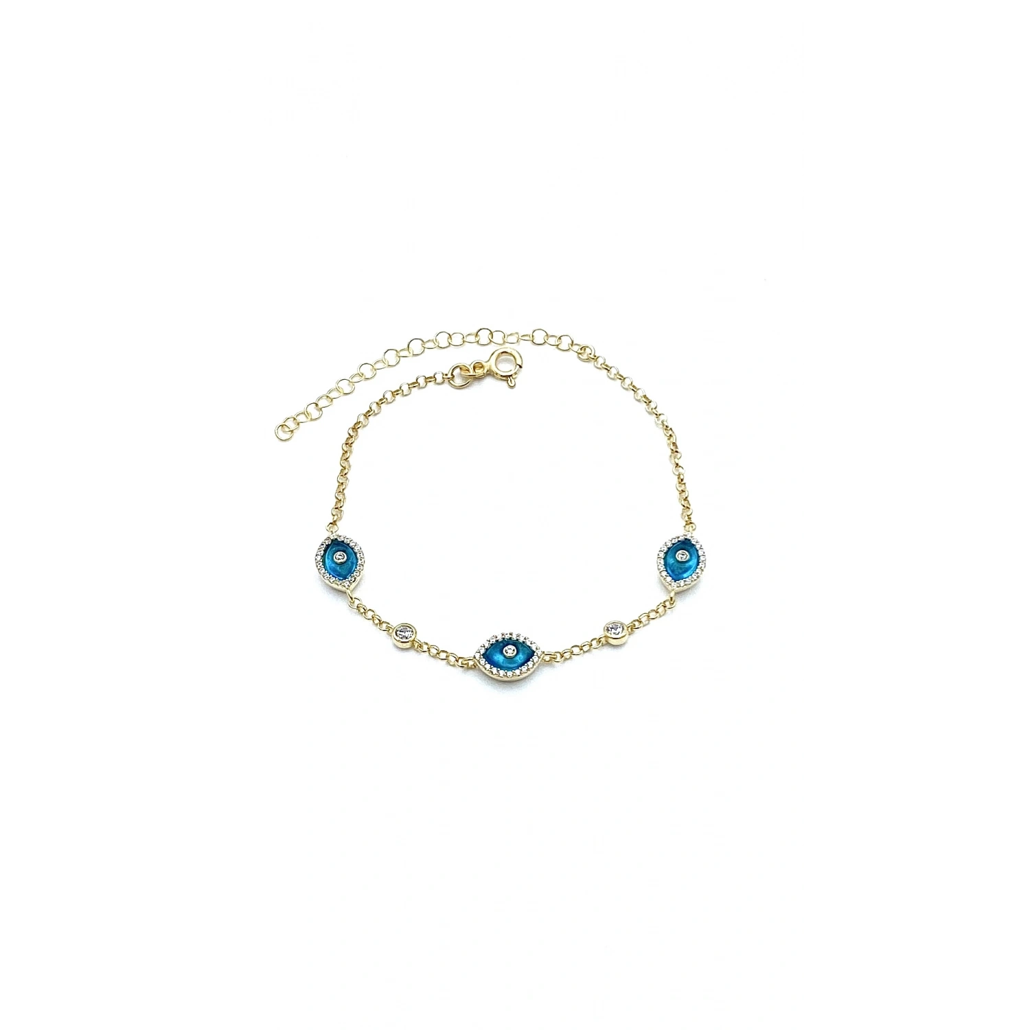 3lü Badem Nazar Zincir Bileklik