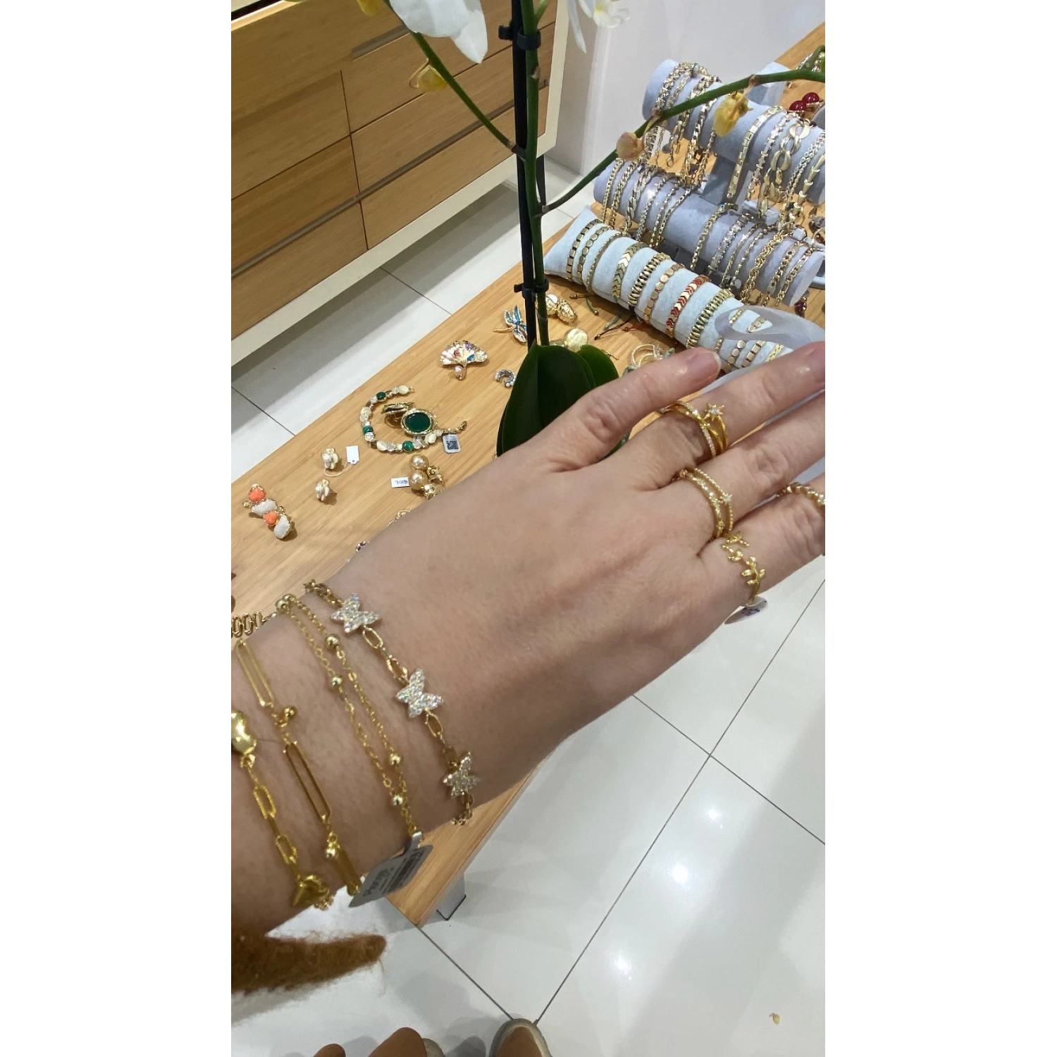 4 Kalp Ataç Zincir Bileklik