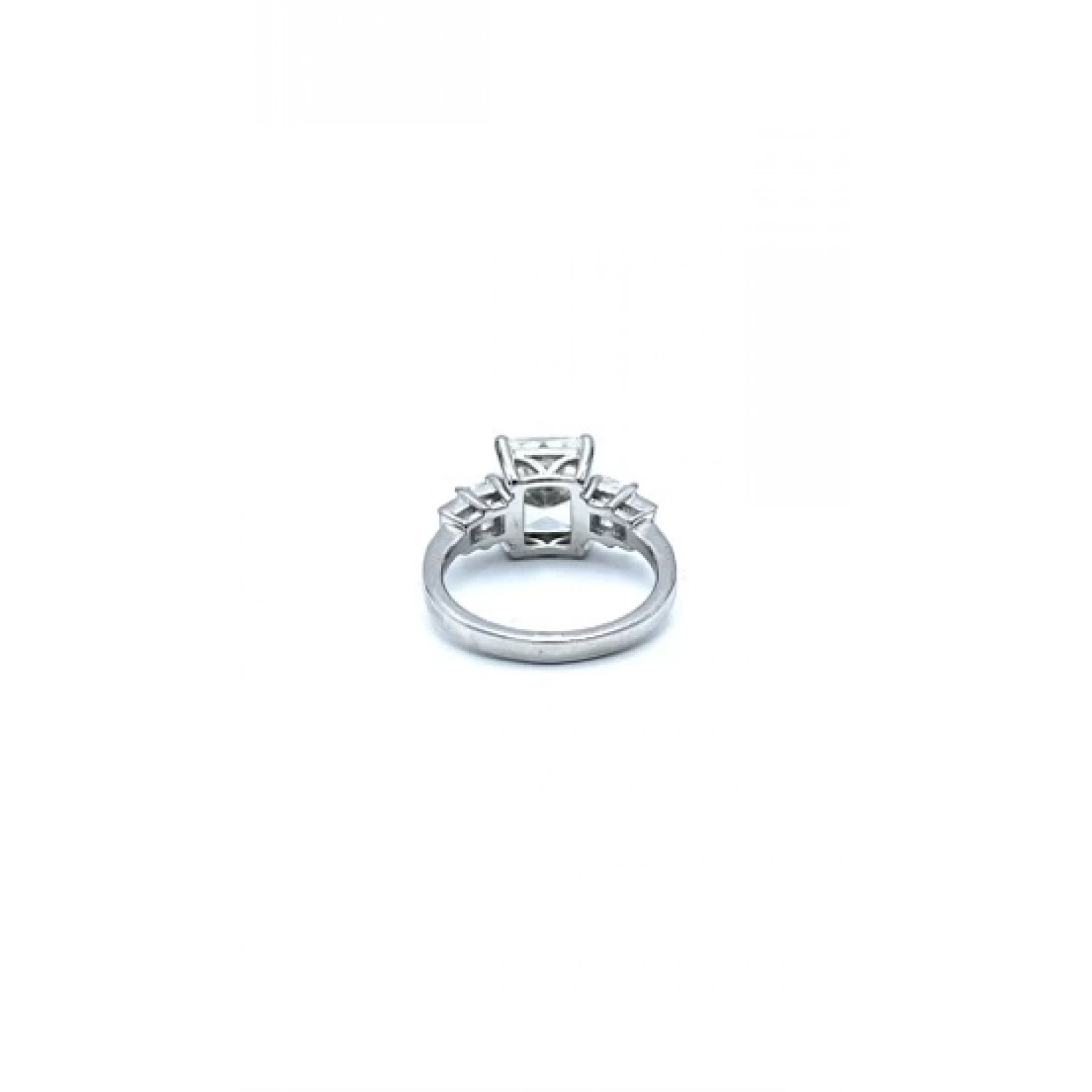 4ct Yanları prenses taşlı Di Mozanit Yüzük