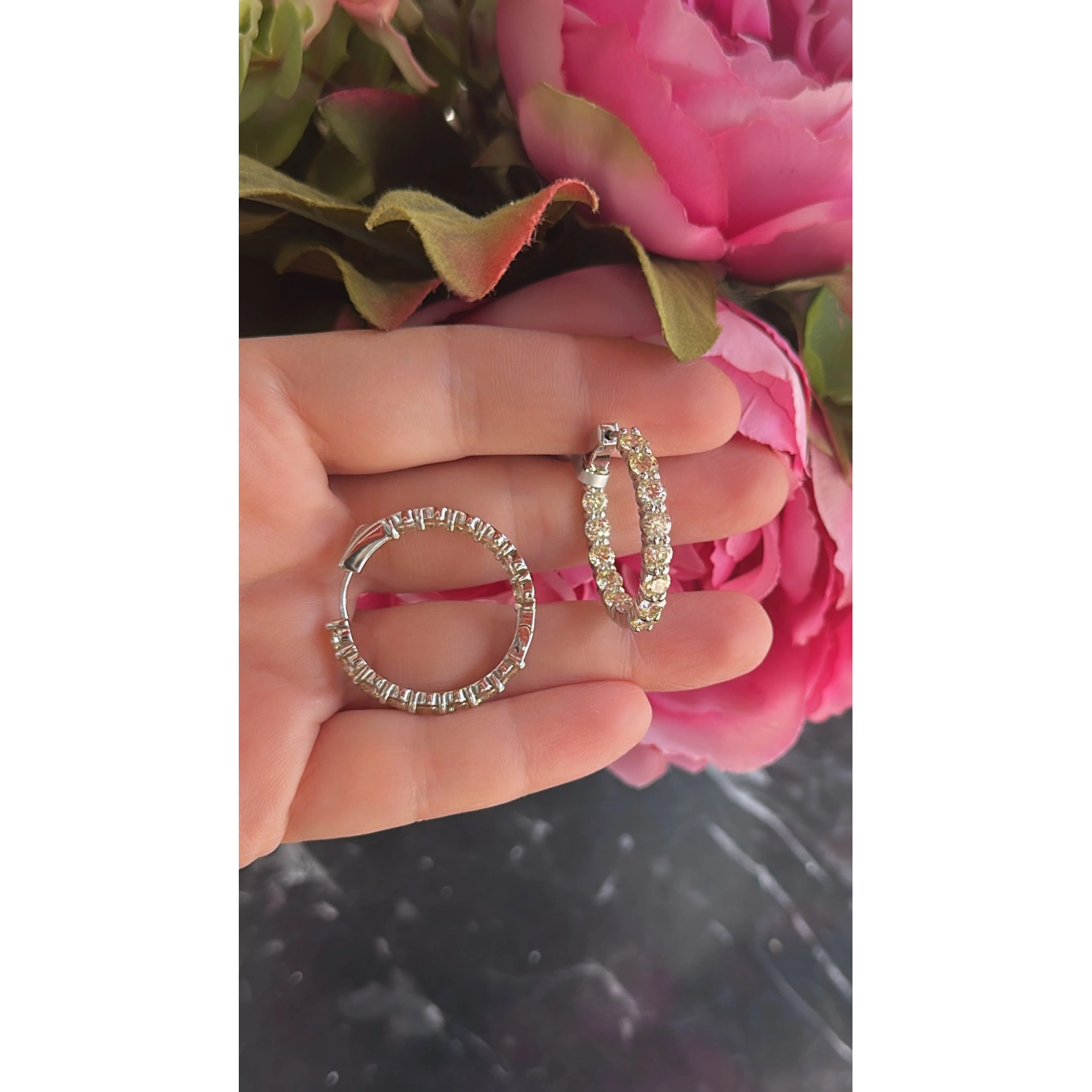 4mm Mozanit Tamtur Halka Küpe