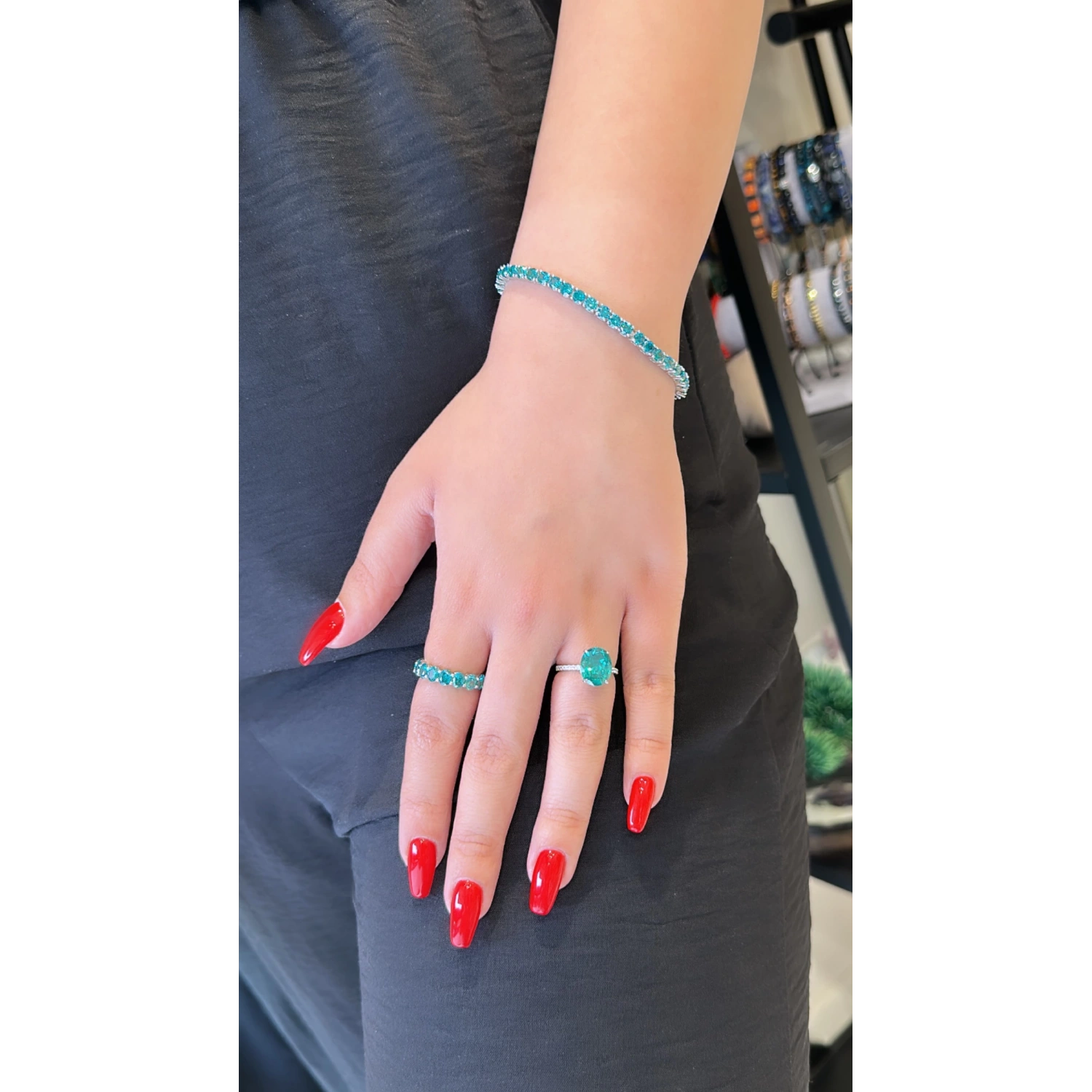 4mm Oval Paraiba Tamtur Yüzük