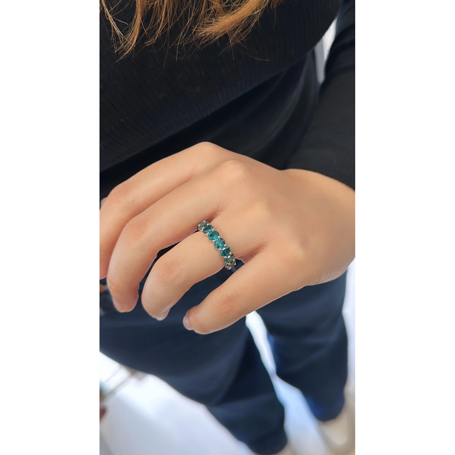 5mm Alex Mint Oval Tamtur Yüzük