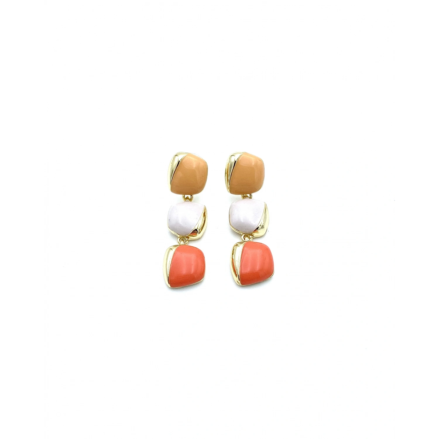 Elegant Seri 17 Tria Pebbles Somon Küpe