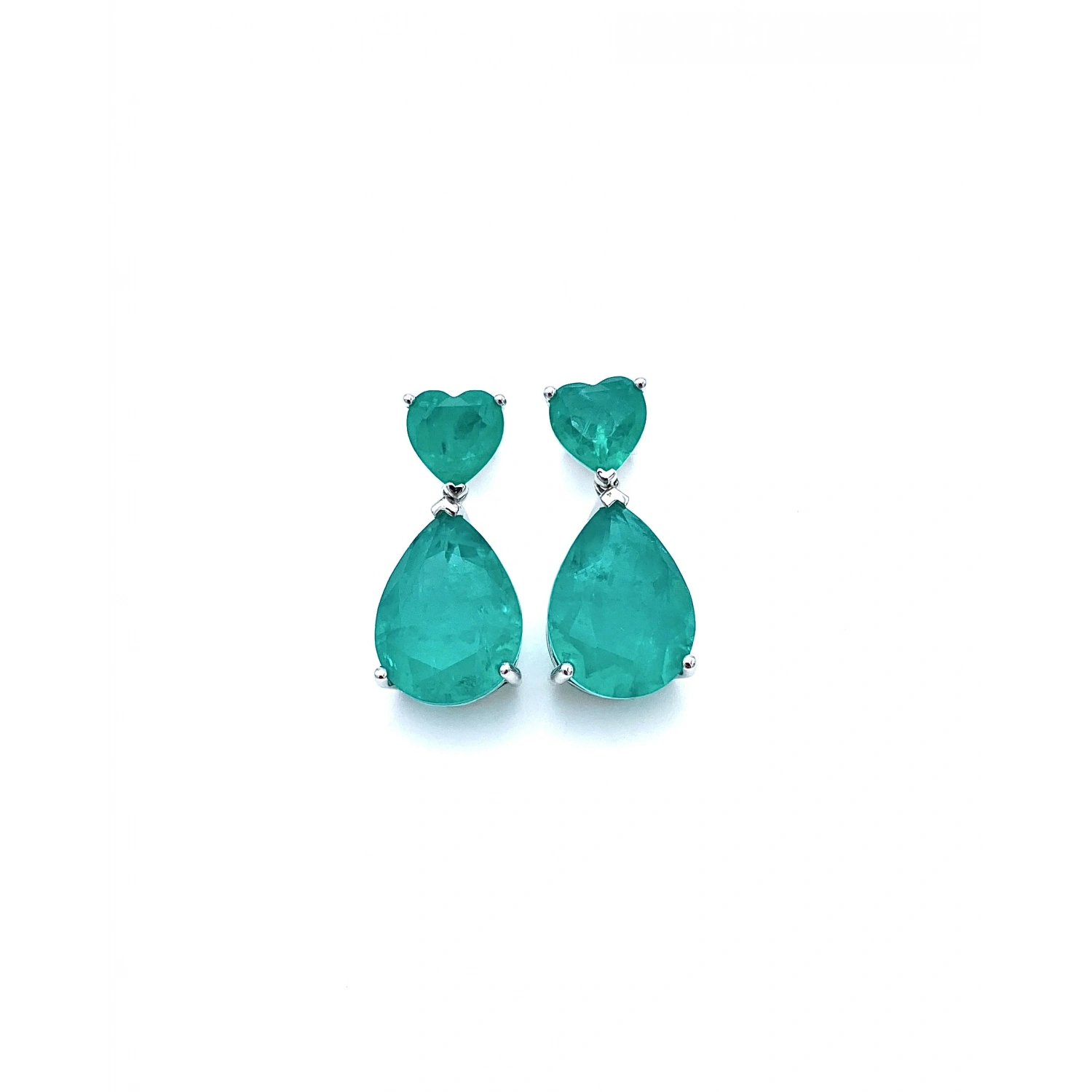 Zümrüt Paraiba Love Damla Küpe