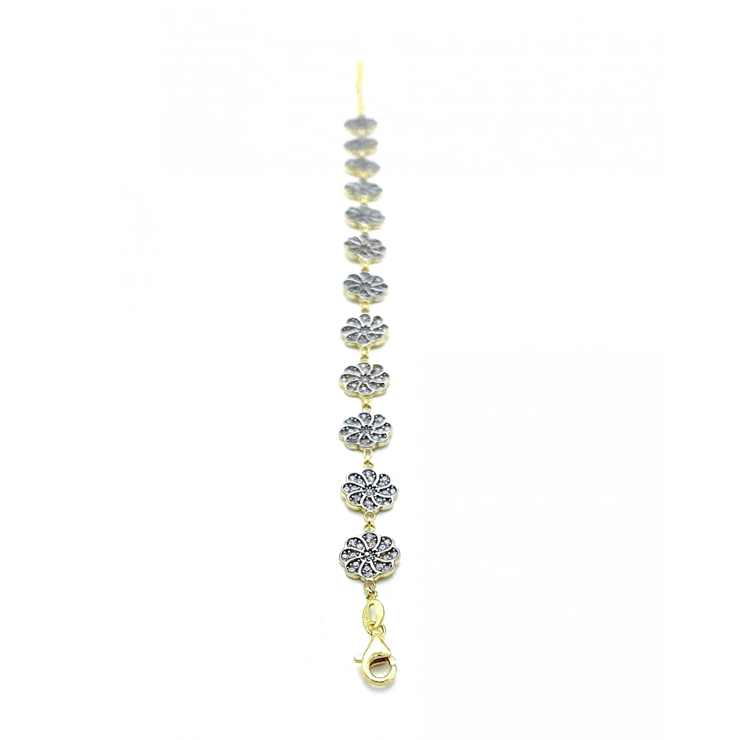 Vintage Çiçek 2 Renk Bileklik