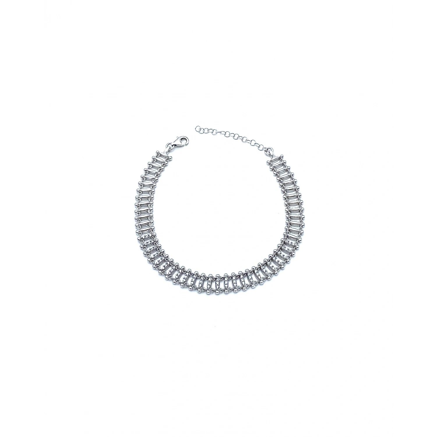 Taşlı Ladder Zincir Bileklik