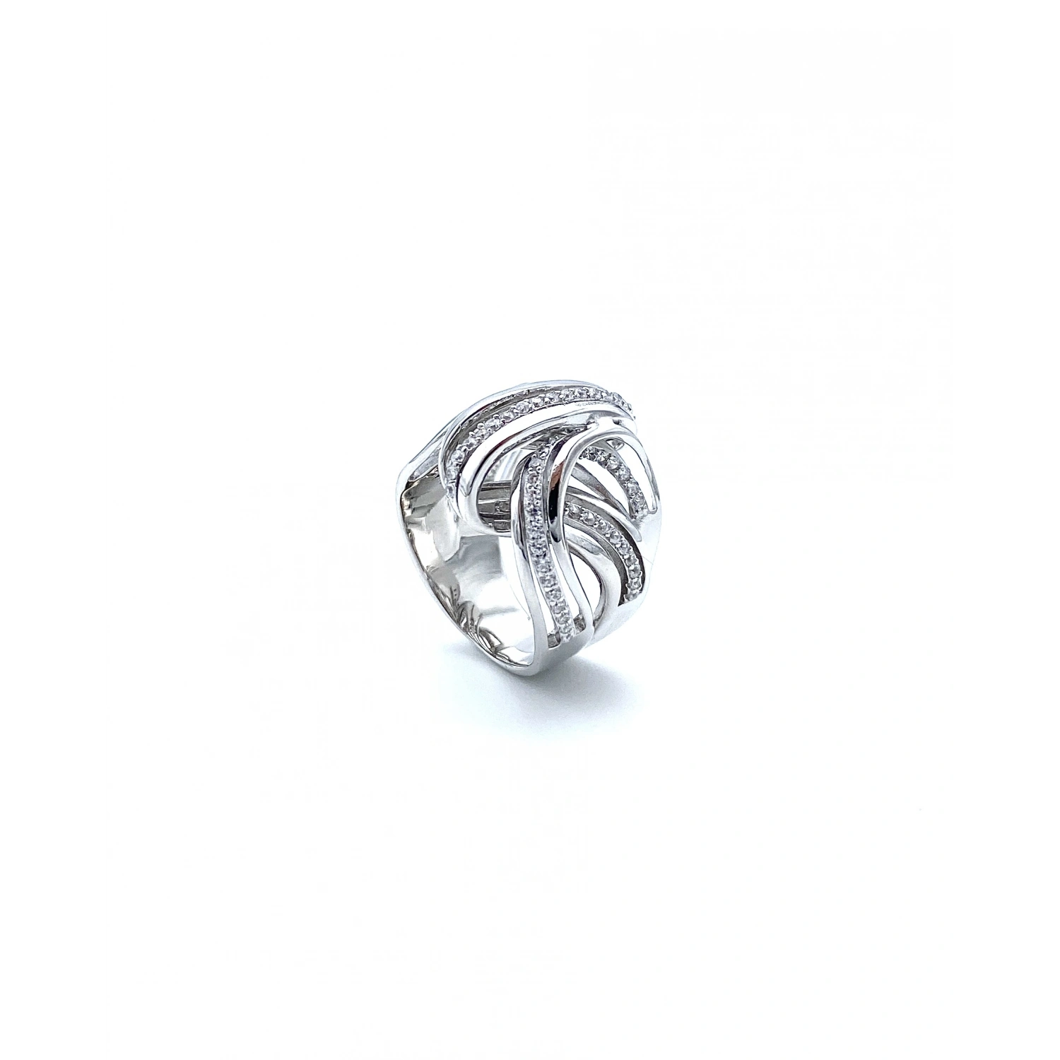 Yarı Taşlı Sarmal Yüzük