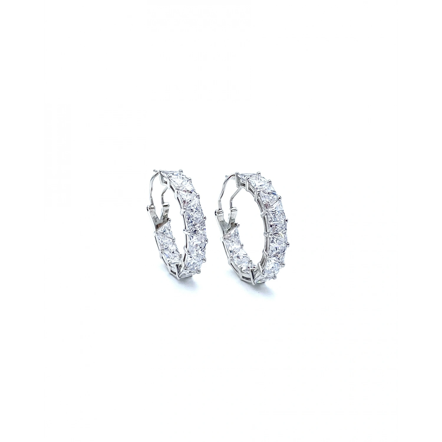 Üçgen Taş 3cm Tamtur Halka Küpe