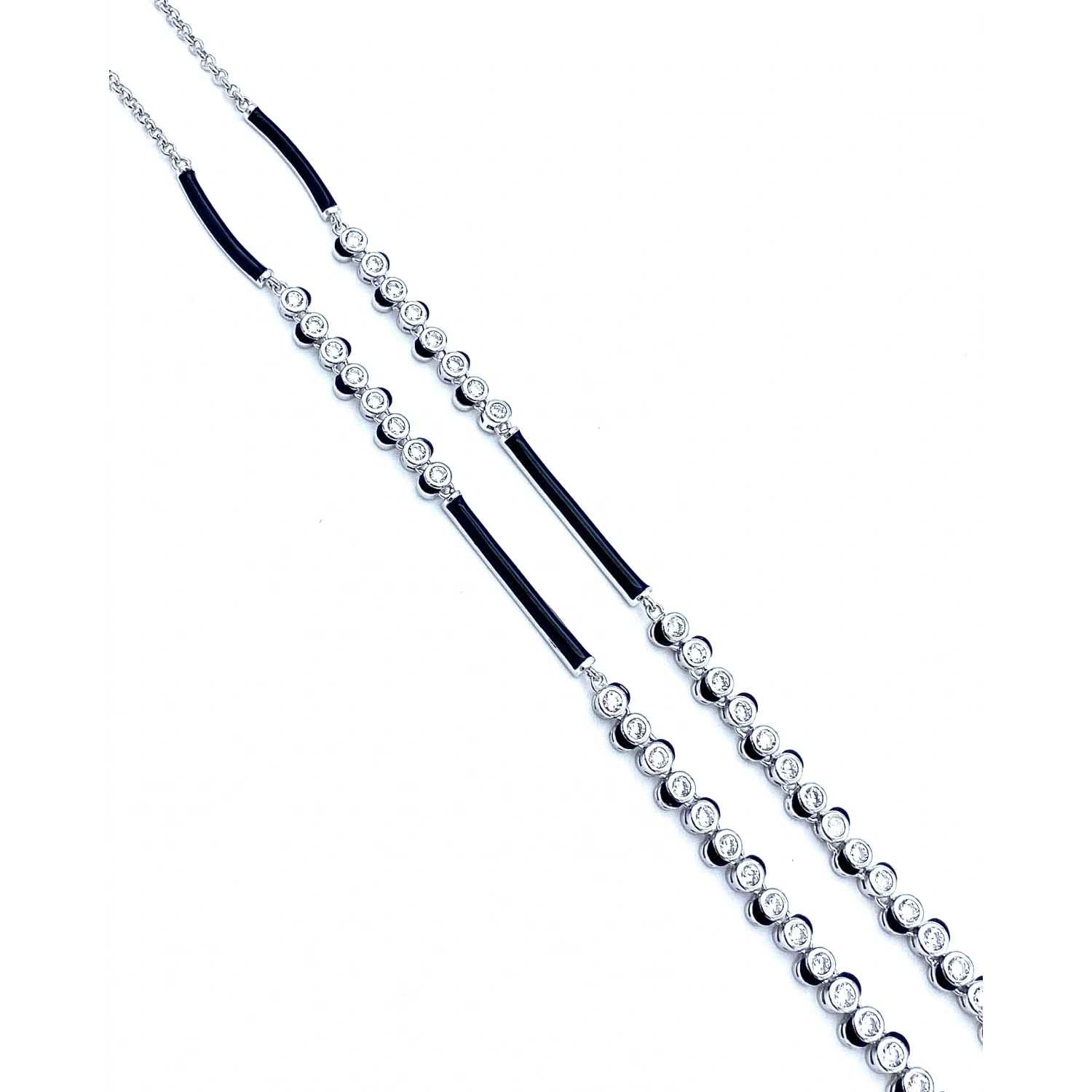 Siyah Mineli Gömme Taş Tasarım Kolye