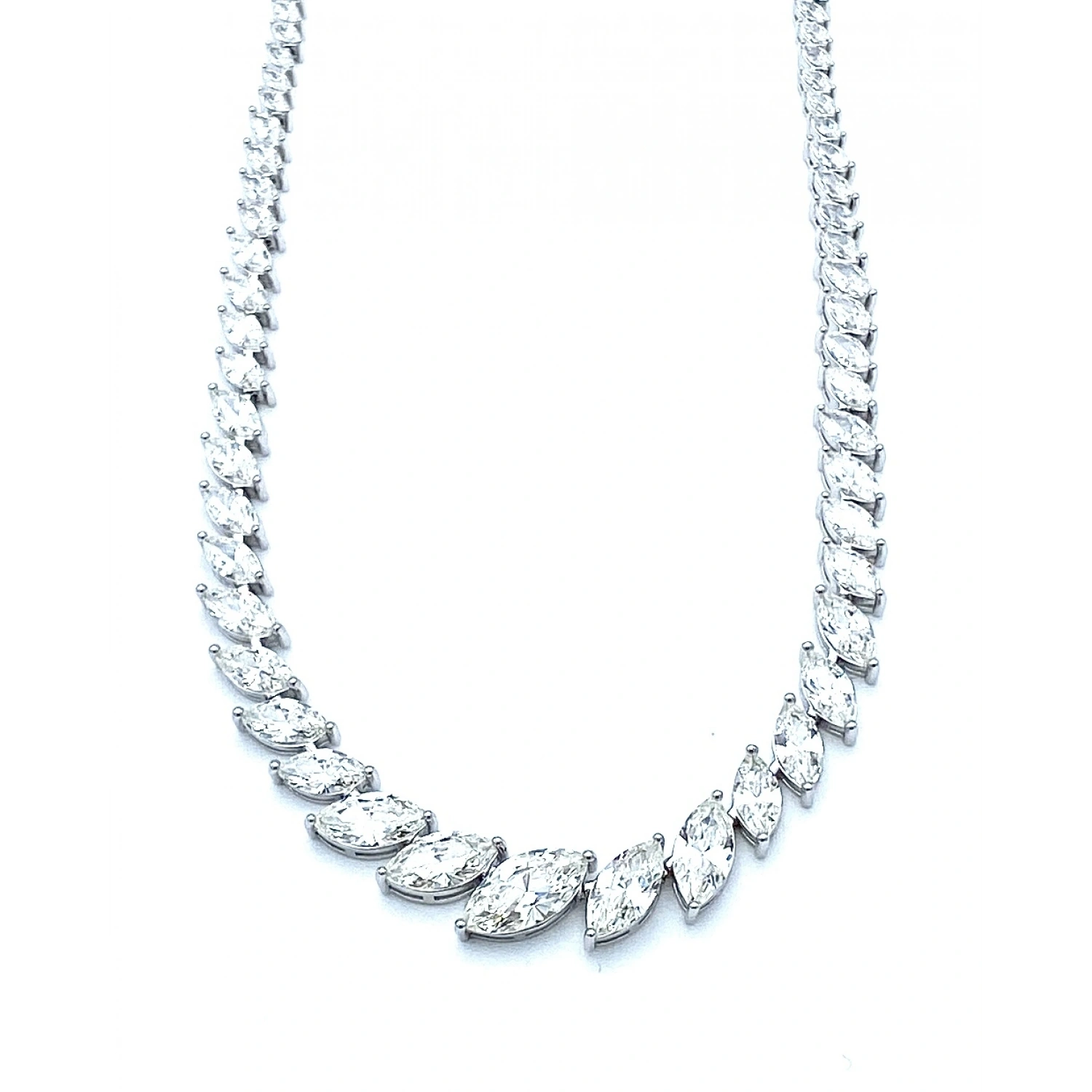 Mozanit Süzme Markiz Suyolu Kolye