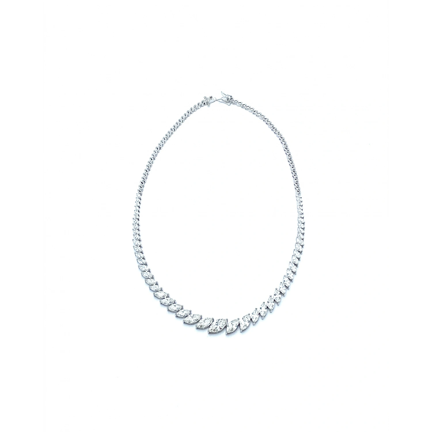 Mozanit Süzme Markiz Suyolu Kolye