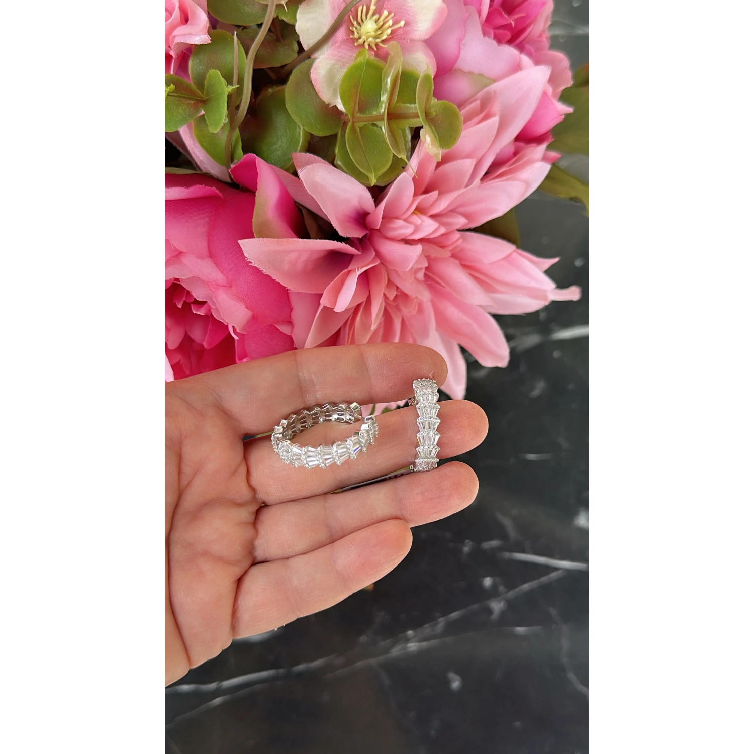 Baget 2,5cm İstiridye Tamtur Halka Küpe