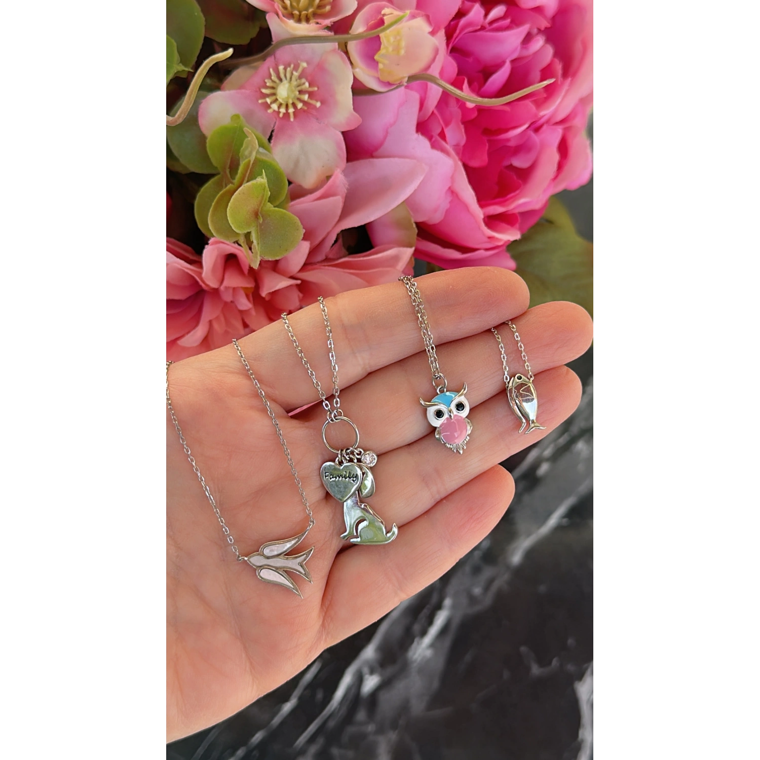 Renkli Baykuş Kolye