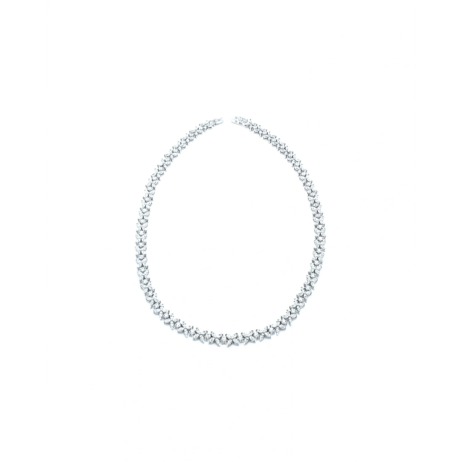 Mozanit Markiz Çiçek Suyolu Kolye