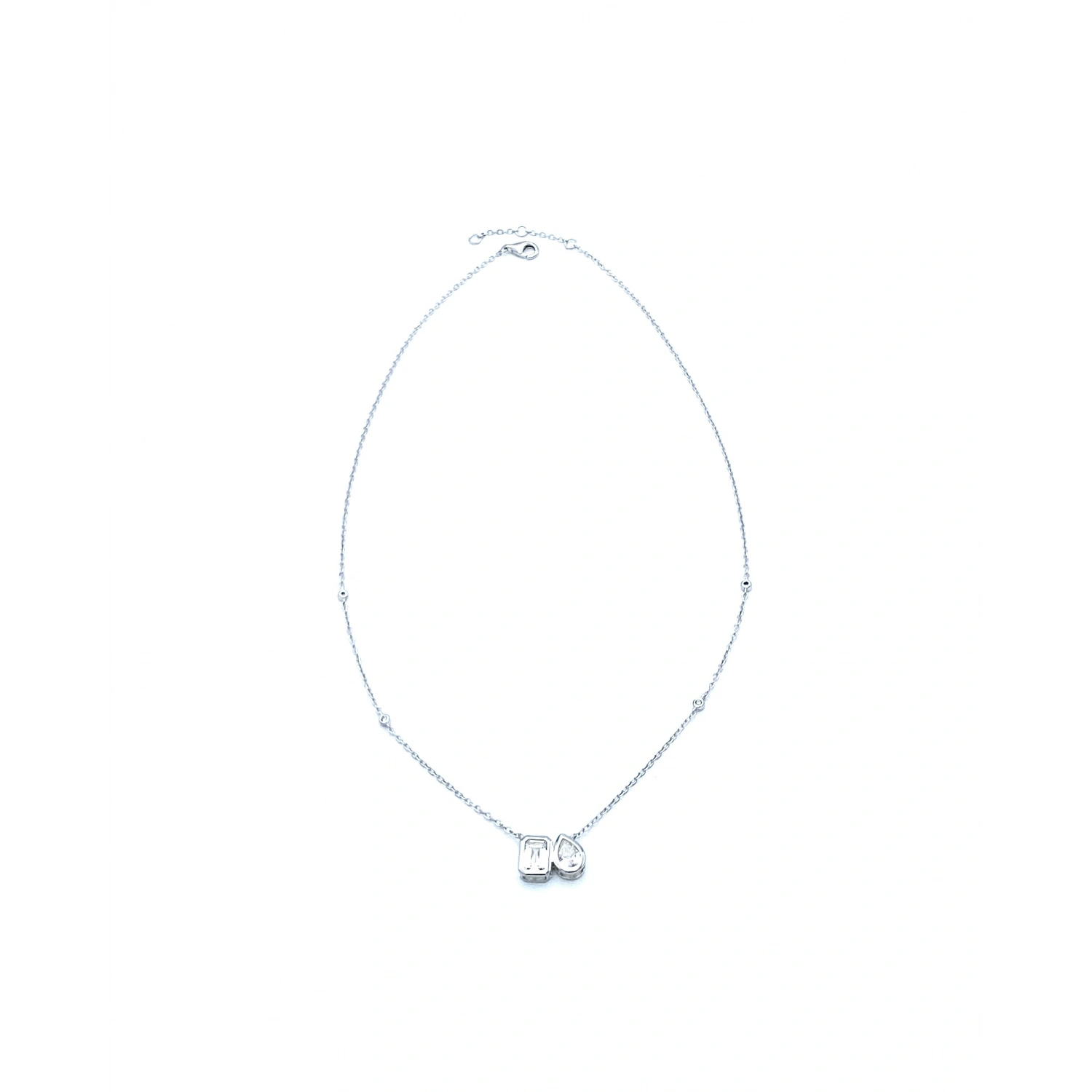 Mozanit Gömme Damla Di Tektaş Kolye