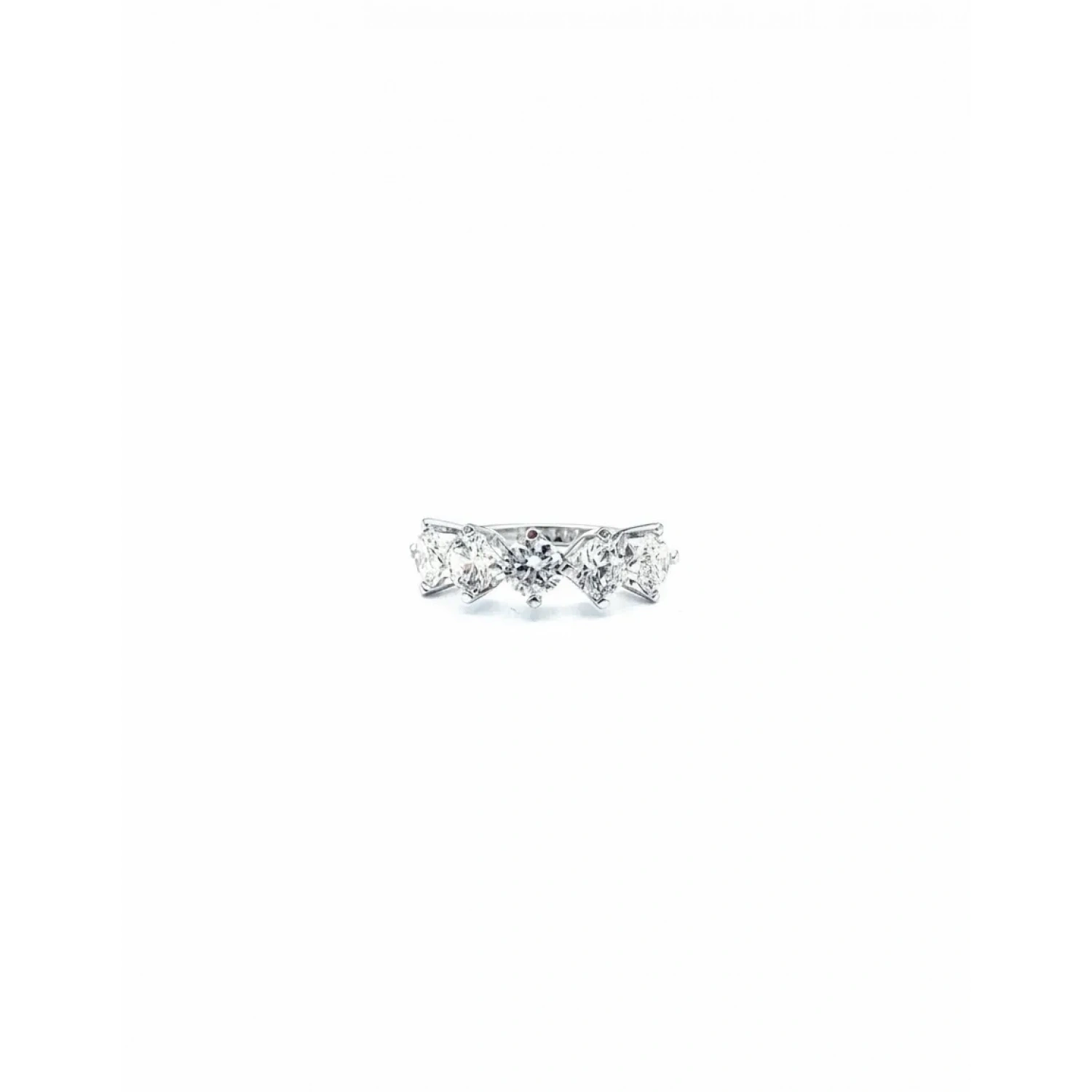 6mm Mozanit 5 Taş Yüzük