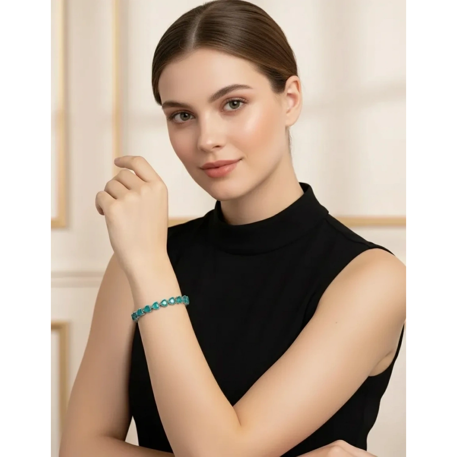 Zümrüt Paraiba Love Suyolu Bileklik