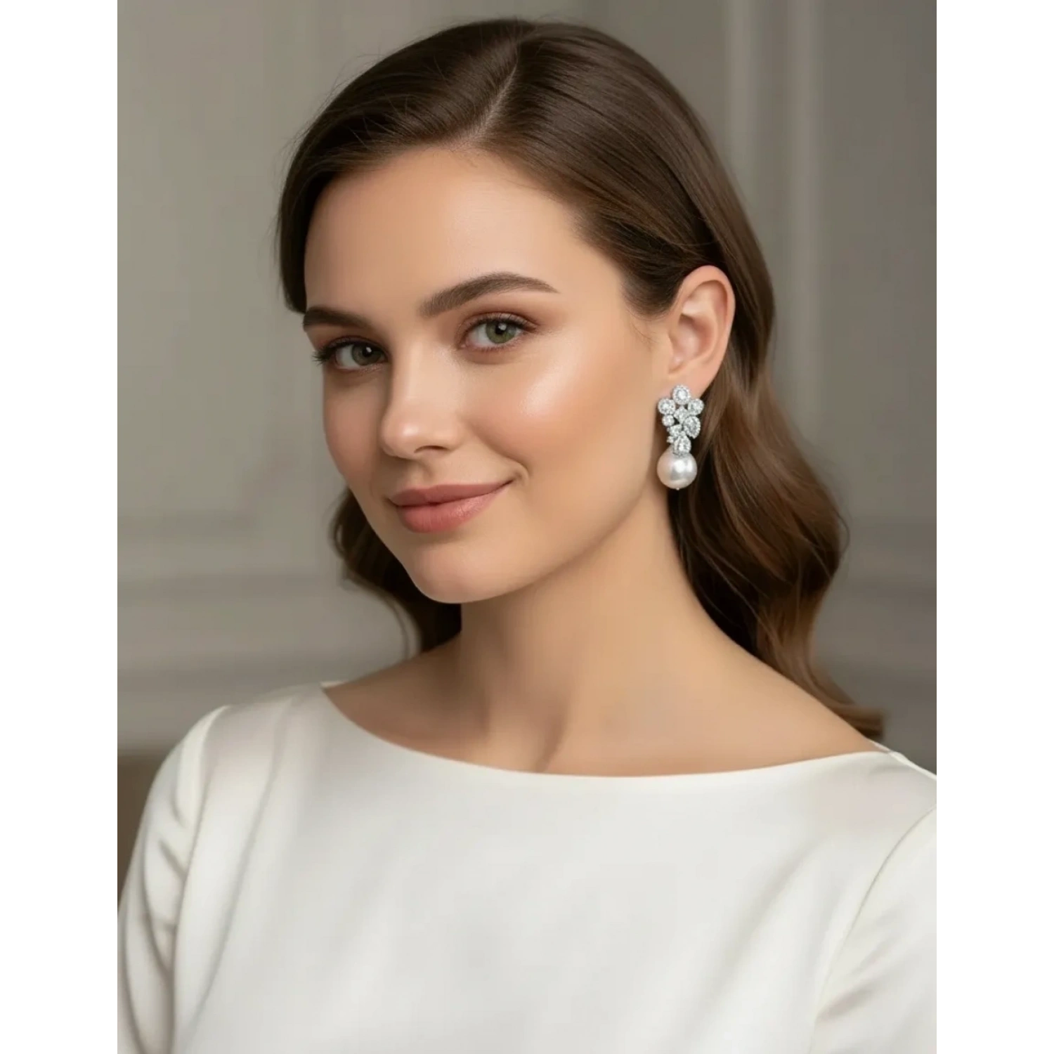 Geo Barok İnci Küpe