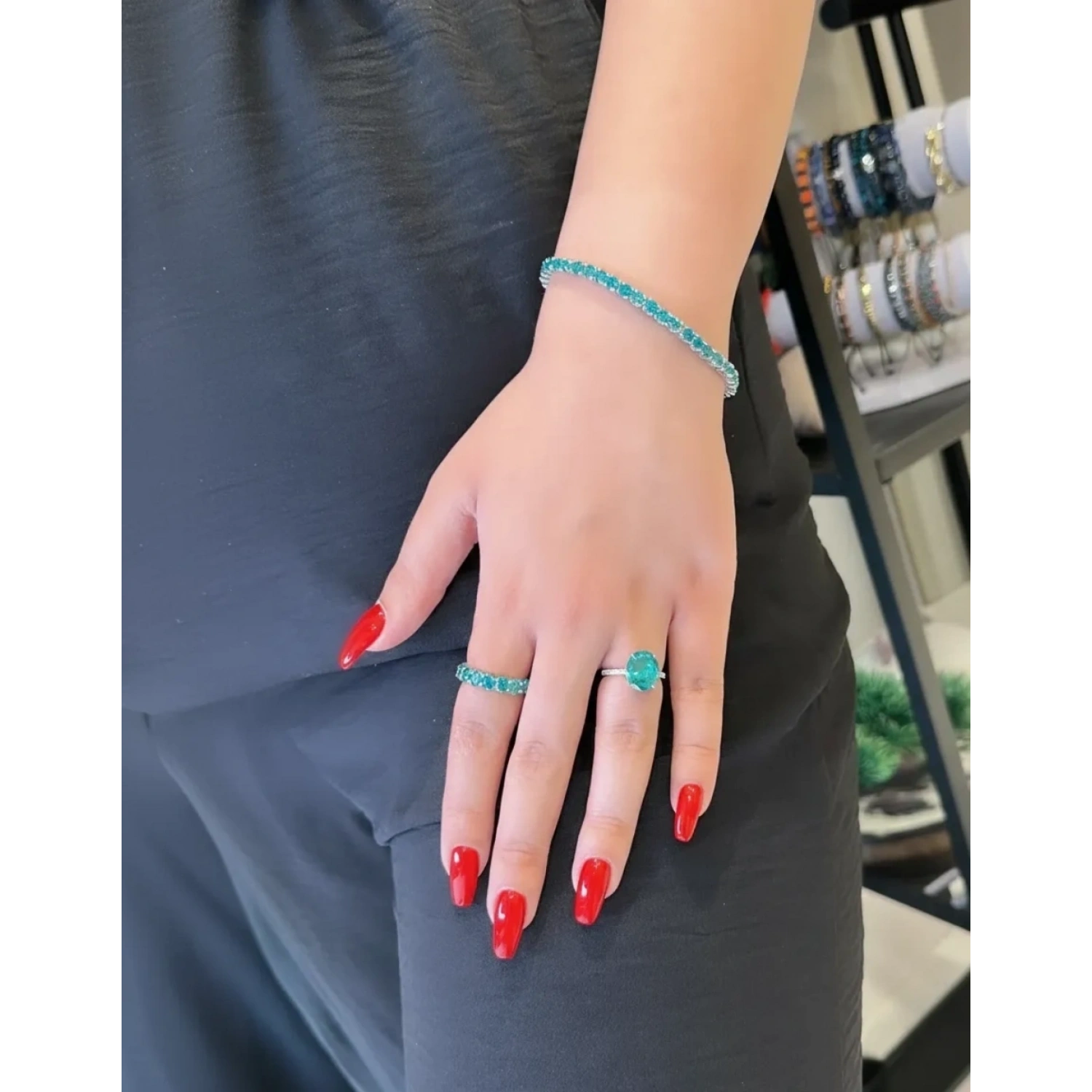 4mm Oval Paraiba Tamtur Yüzük