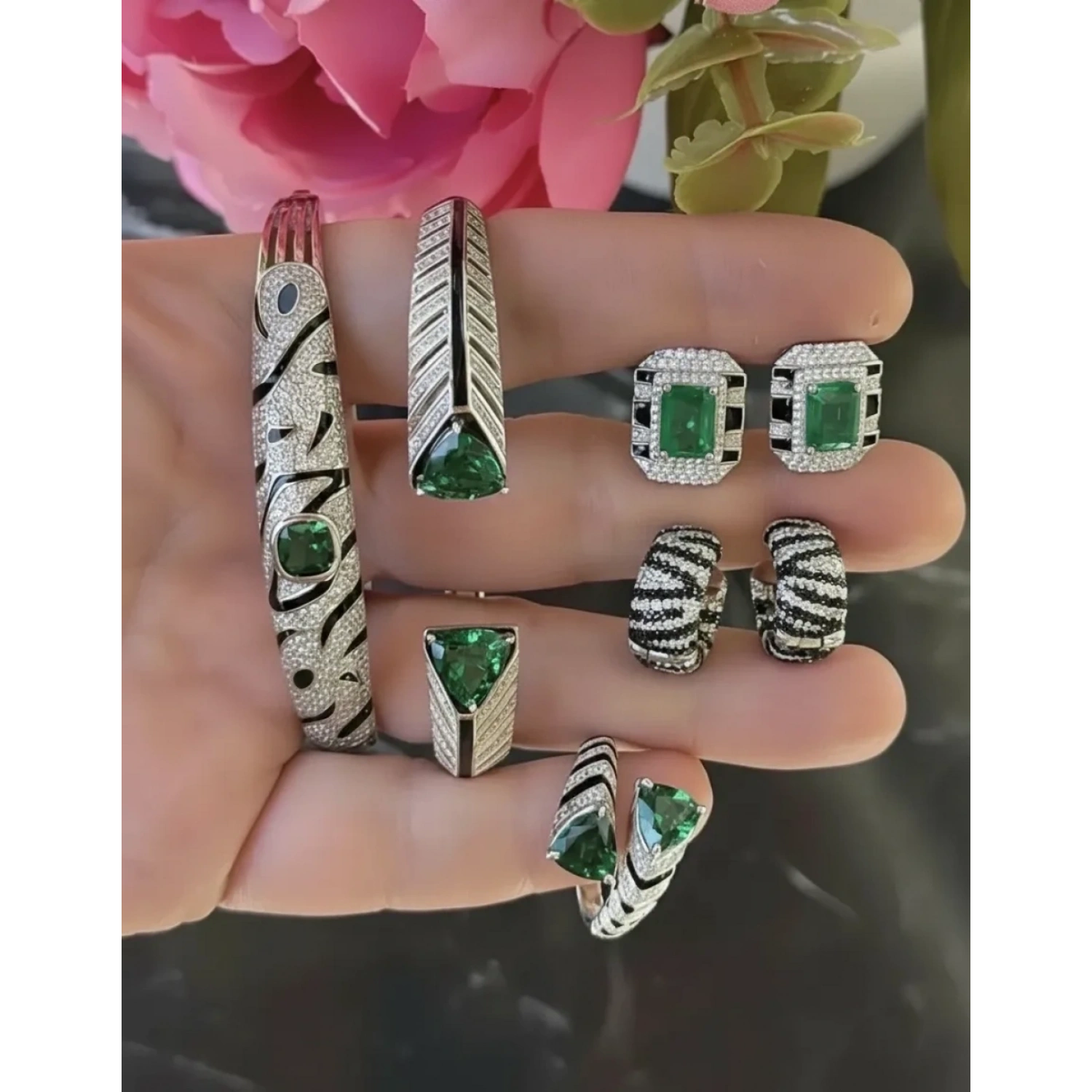 Zebra Duo Colour Küpe