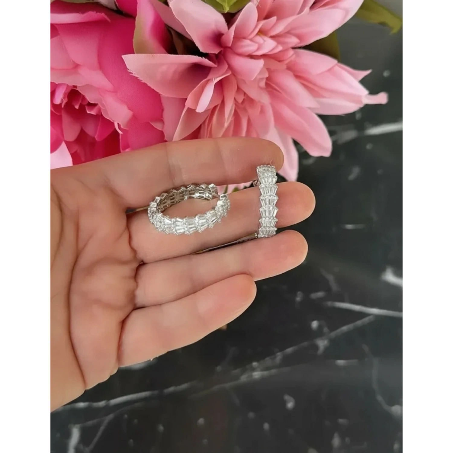 Baget 2,5cm İstiridye Tamtur Halka Küpe
