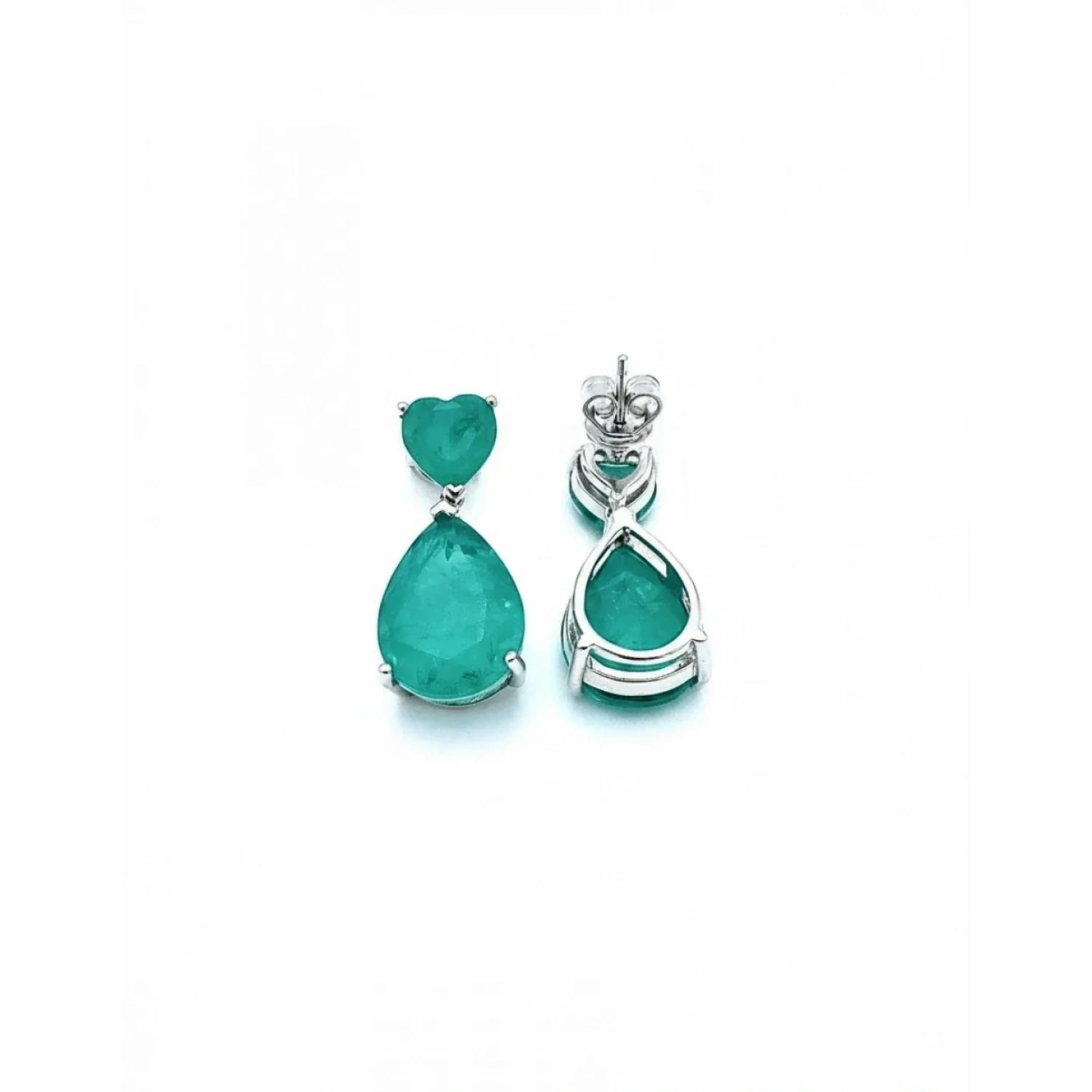 Zümrüt Paraiba Love Damla Küpe