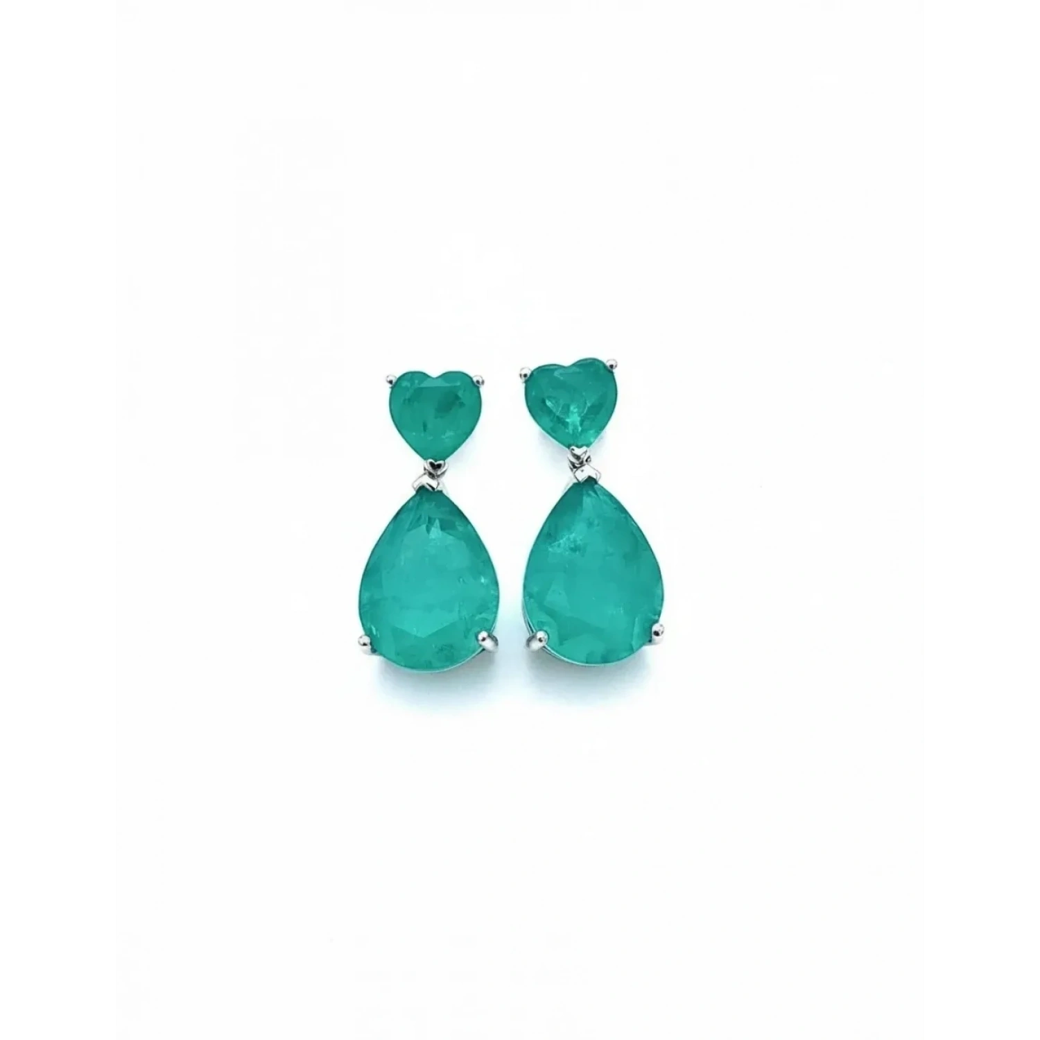 Zümrüt Paraiba Love Damla Küpe