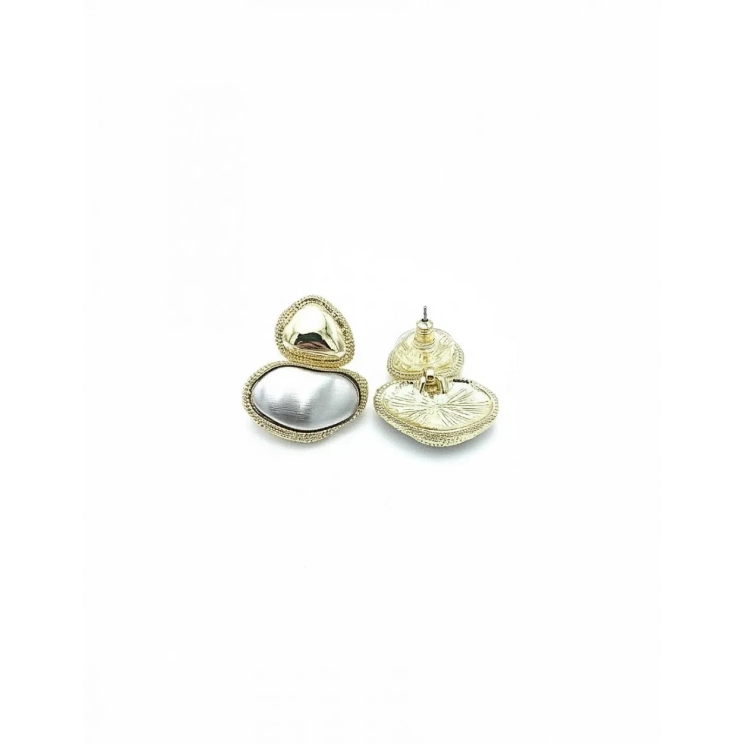 Elegant Seri 9 Bicolour Pebbles Küpe