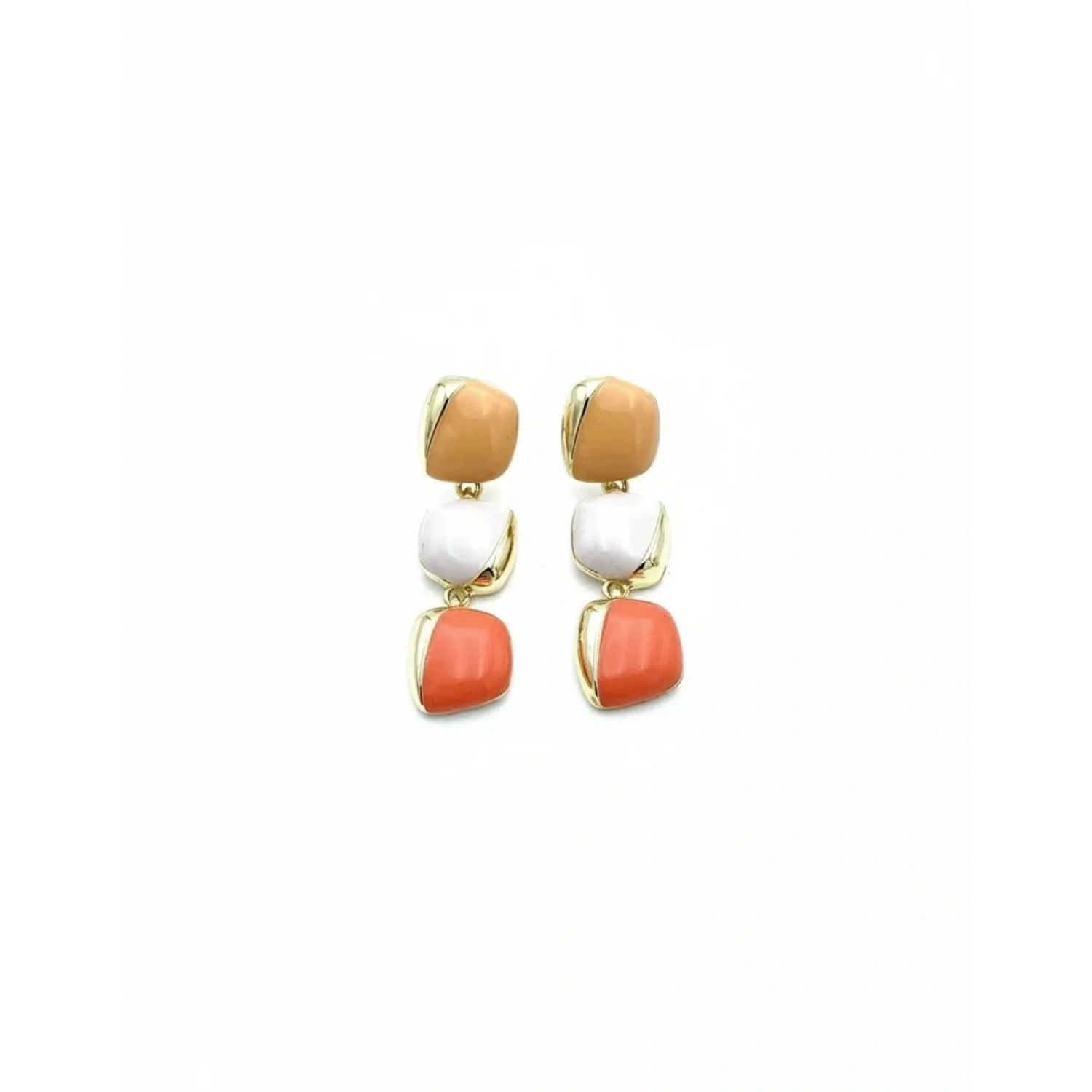 Elegant Seri 17 Tria Pebbles Somon Küpe