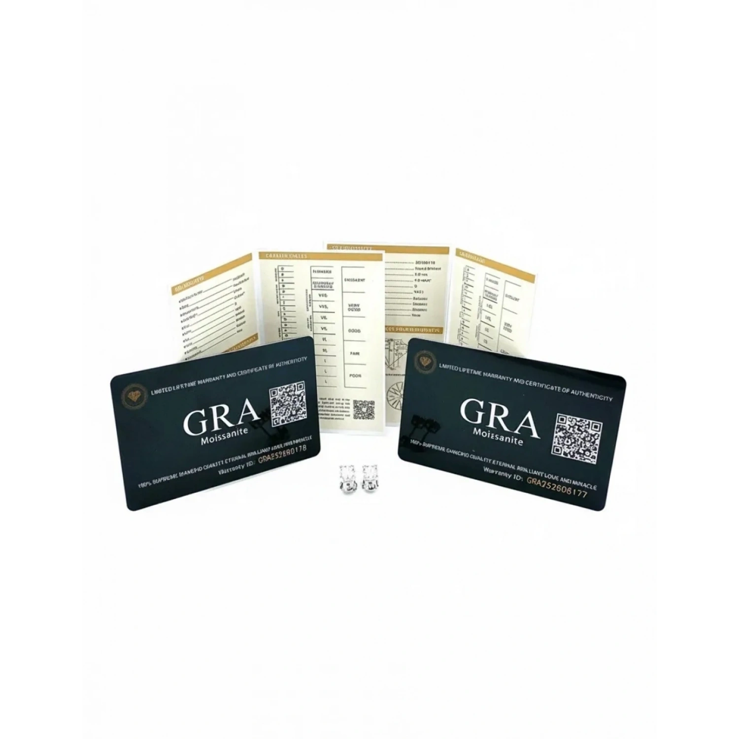 Sertifikalı Mozanit 0.8ct Tektaş Küpe