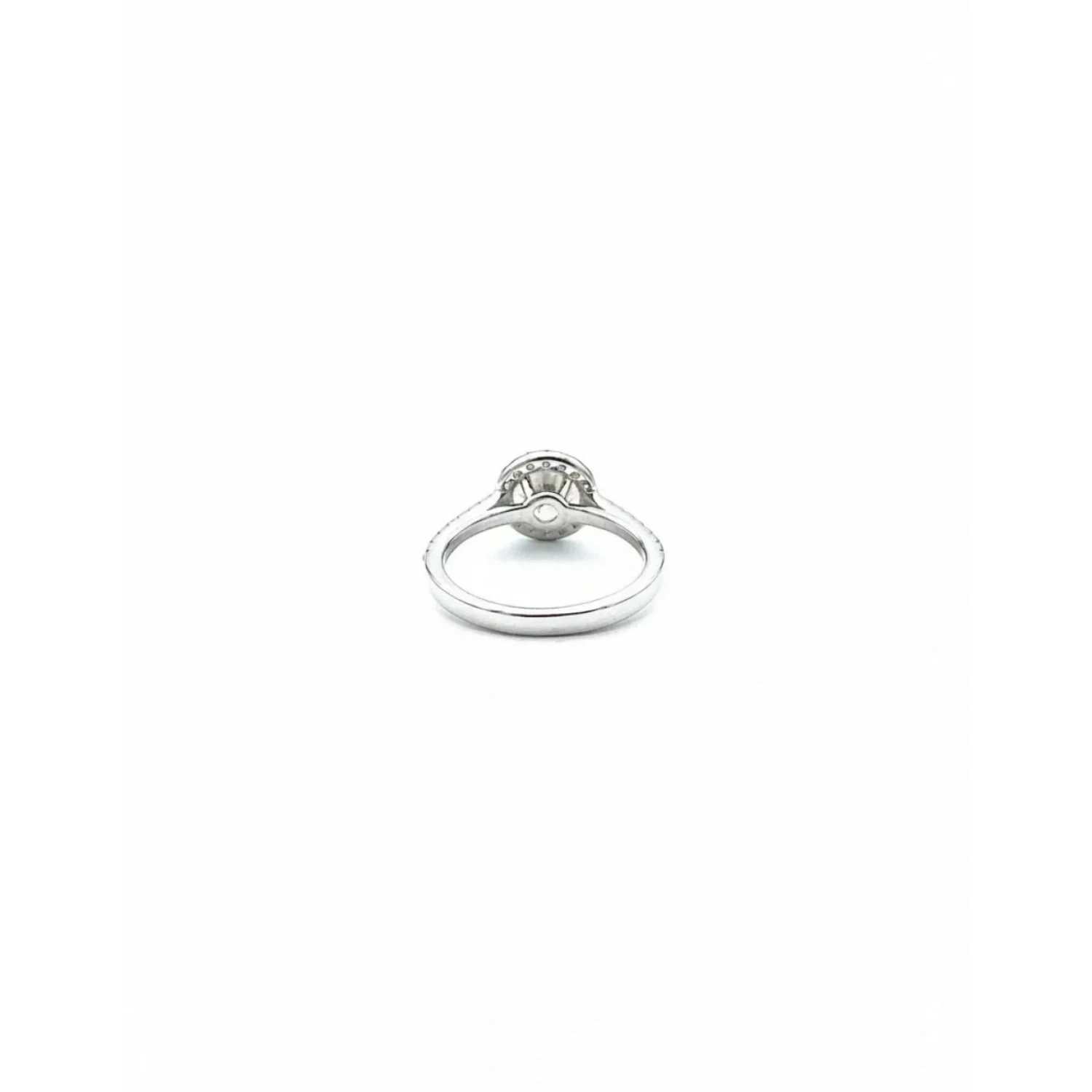 Sertifikalı Mozanit 1ct ARO Yanları Taşlı Tektaş Yüzük