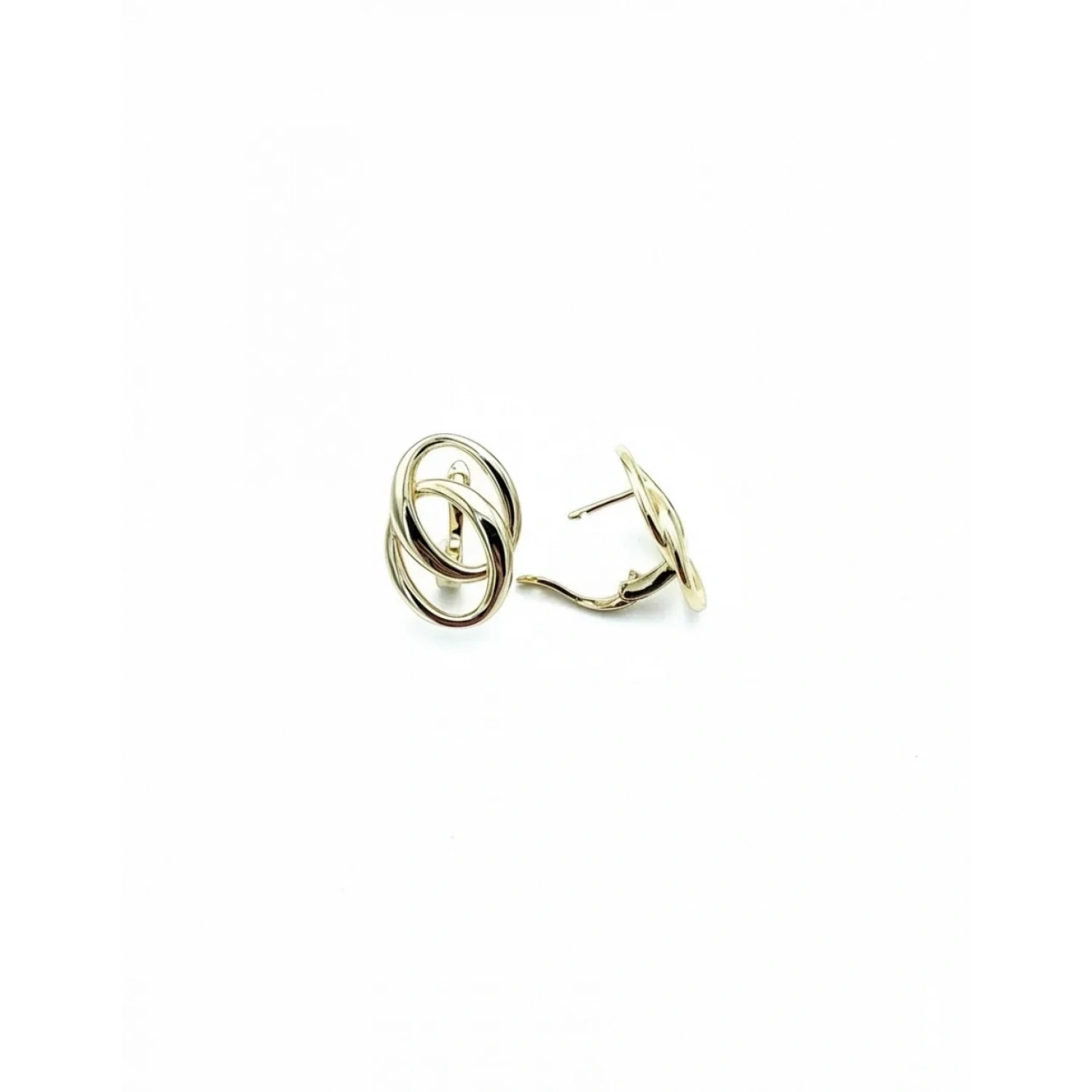 Oval Duo Taşsız Küpe