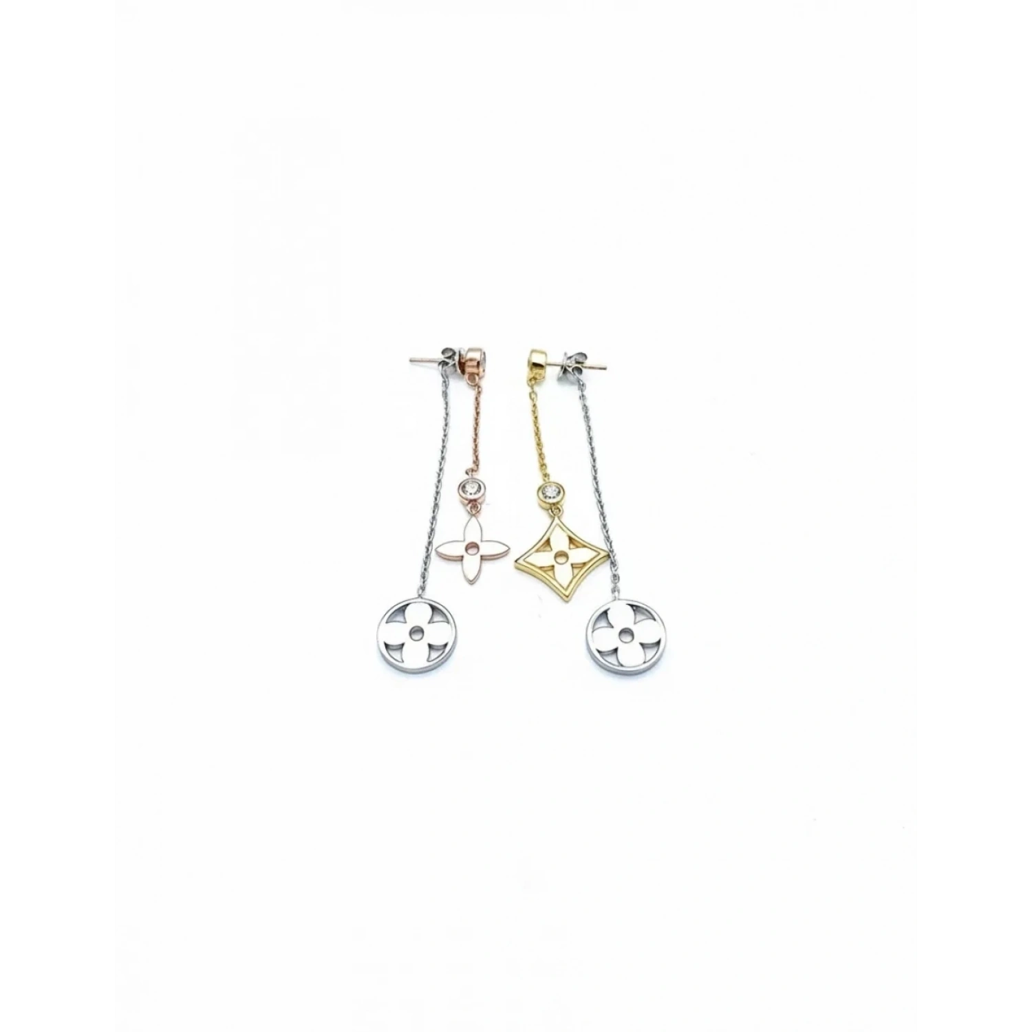 LV 3 Renk Çift Taraflı Küpe