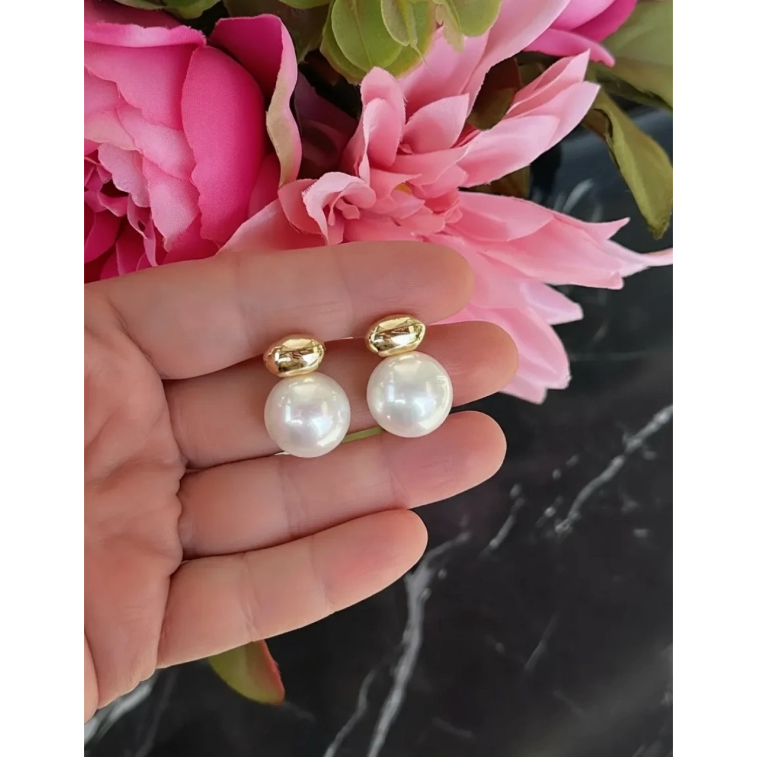 Sally Pebbles İnci Küpe