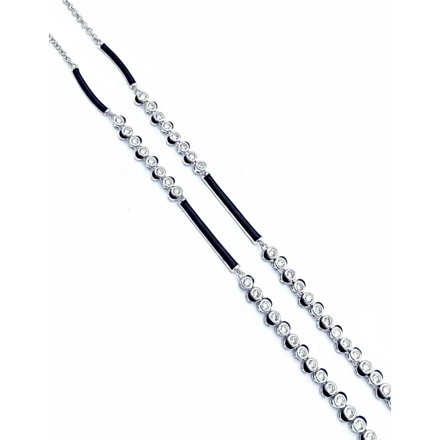 Siyah Mineli Gömme Taş Tasarım Kolye