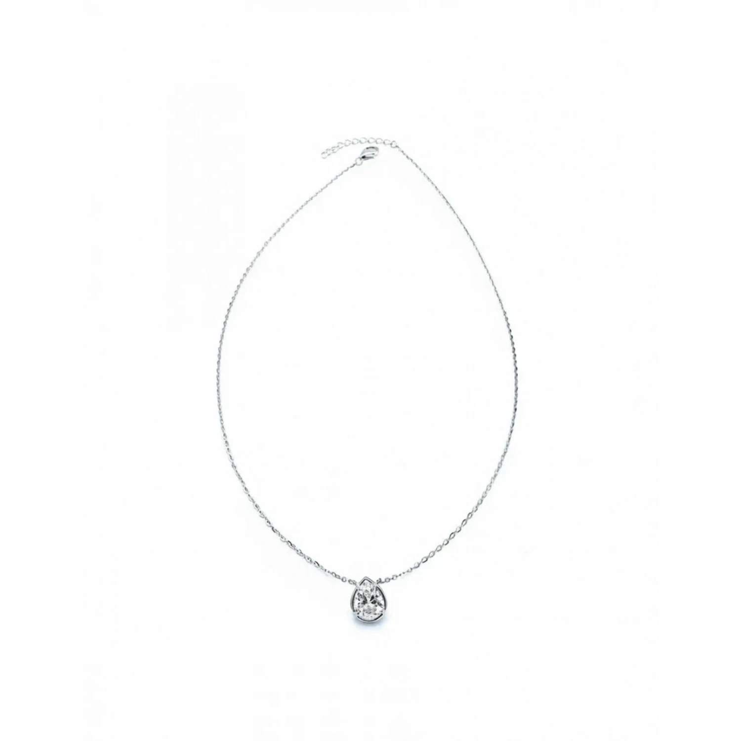 Mozanit Gömme Damla Tektaş Kolye